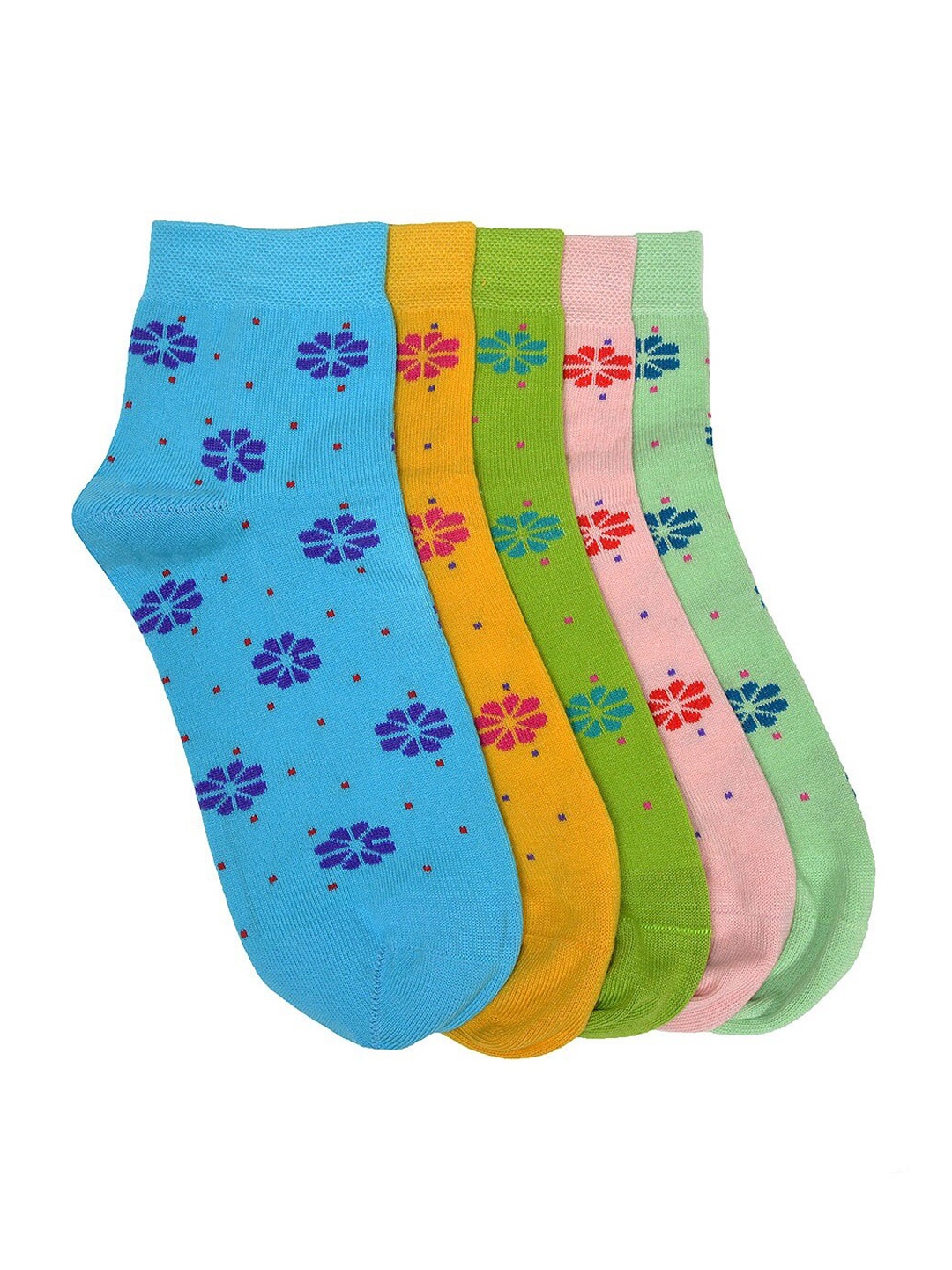 

MARC Women Set Of 5 Assorted Ankle-Length Socks