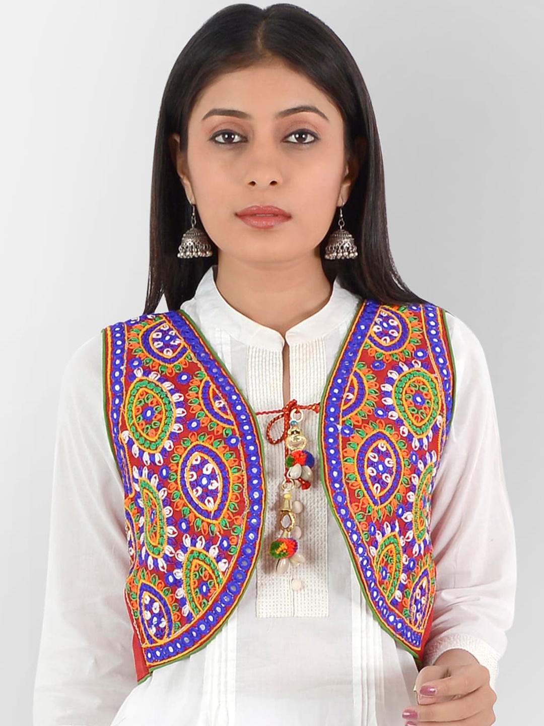 

BANJARA INDIA Women Red Printed Tailored Jacket