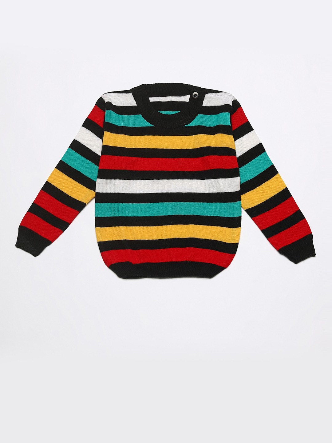 

FABNEST Infant Kids Red & Black Striped Pullover Sweater