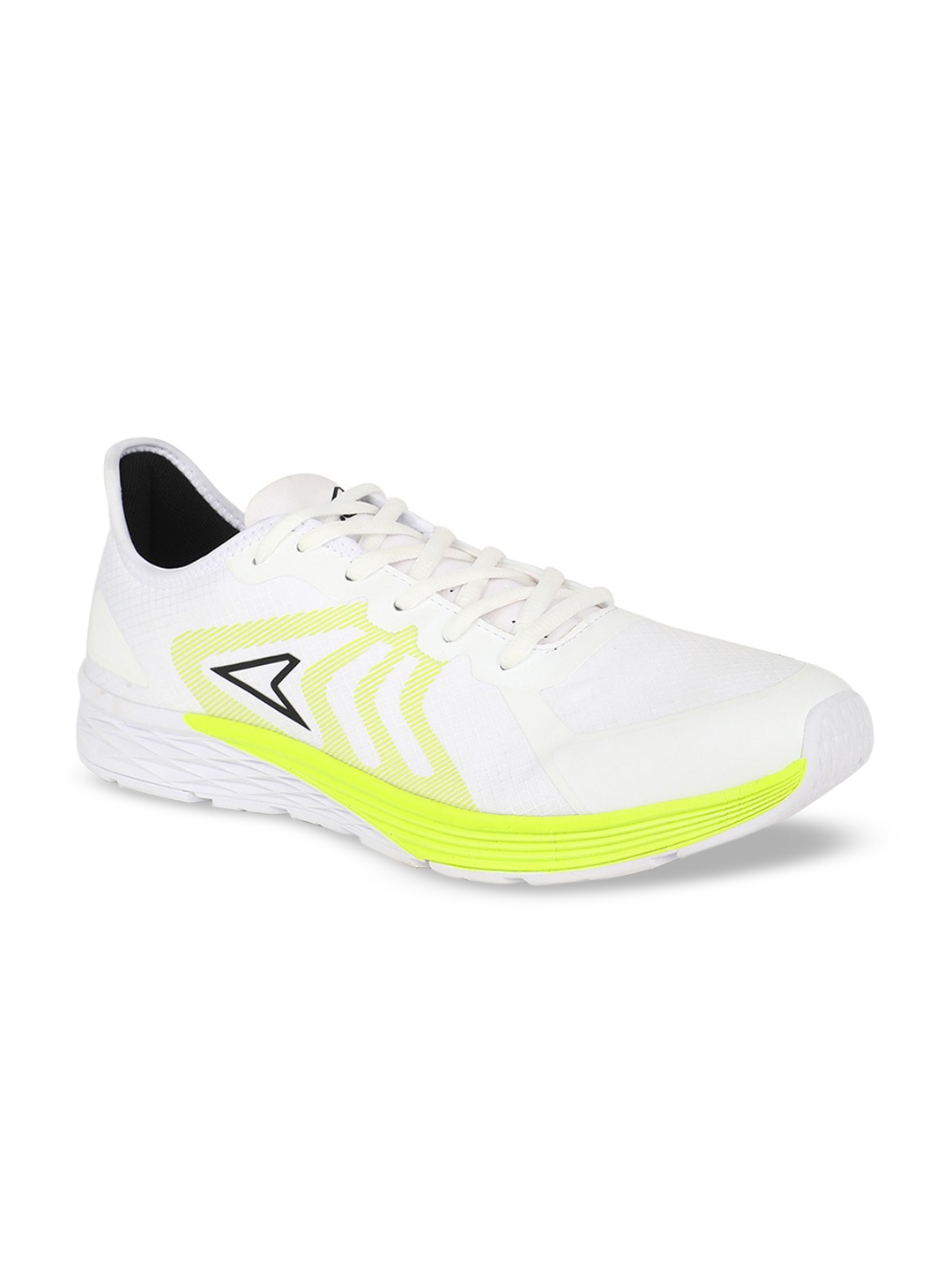 

Power Men White & Lime Green Running Shoes