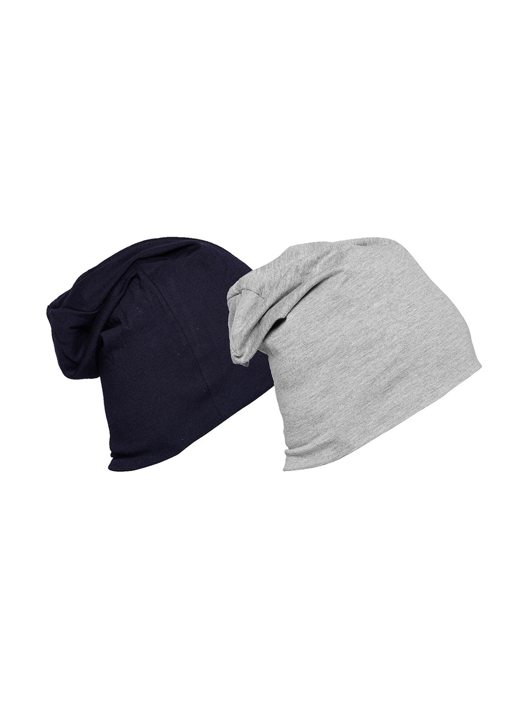 MACK JONNEY Unisex Pack of 2 Beanies, Grey