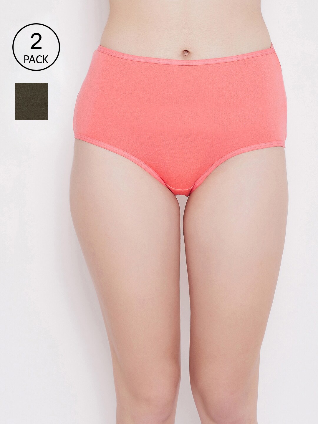 

Clovia Women Pack of 2 Assorted Sustainable Hipster Briefs COMPNC852