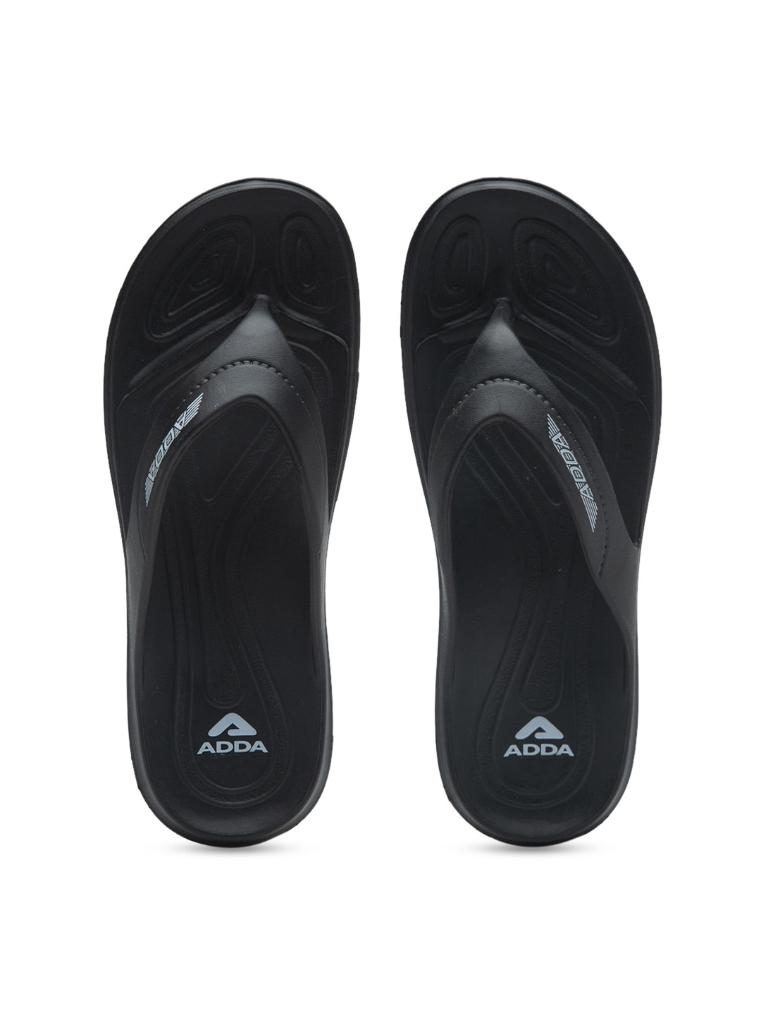 

Adda Men Black Solid Thong Flip-Flops
