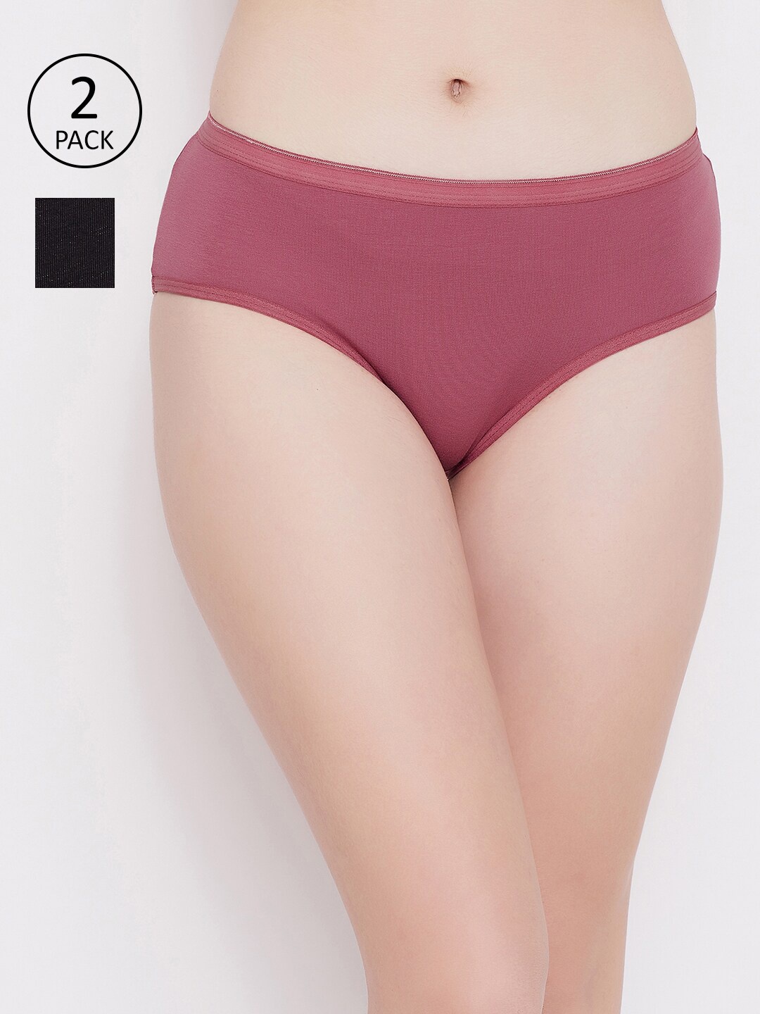 

Clovia Women Pack of 2 Assorted Sustainable Hipster Briefs COMPNC851S