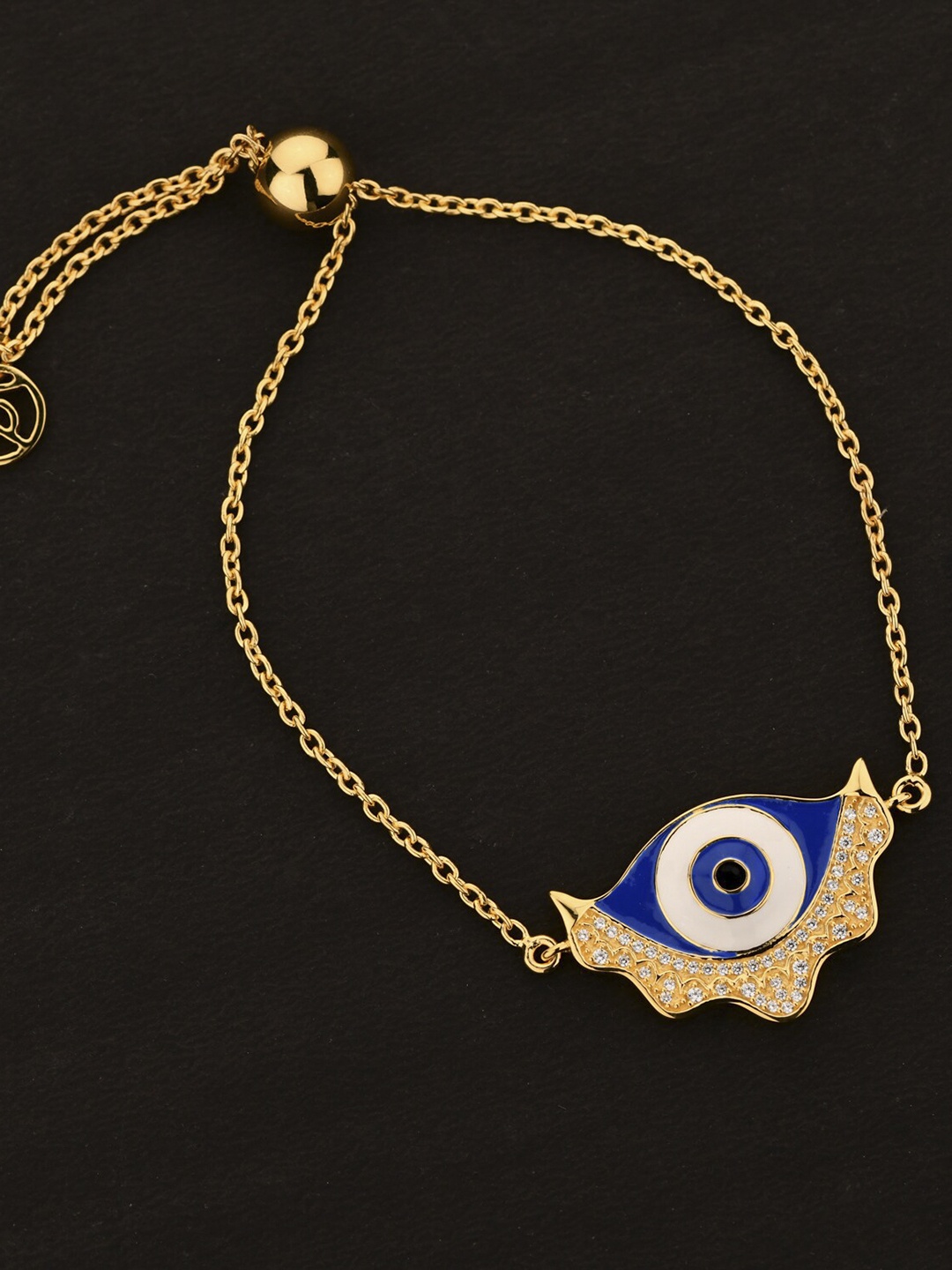 

TALISMAN Gold-Toned & Sterling Silver Rhodium-Plated Handcrafted Charm Bracelet