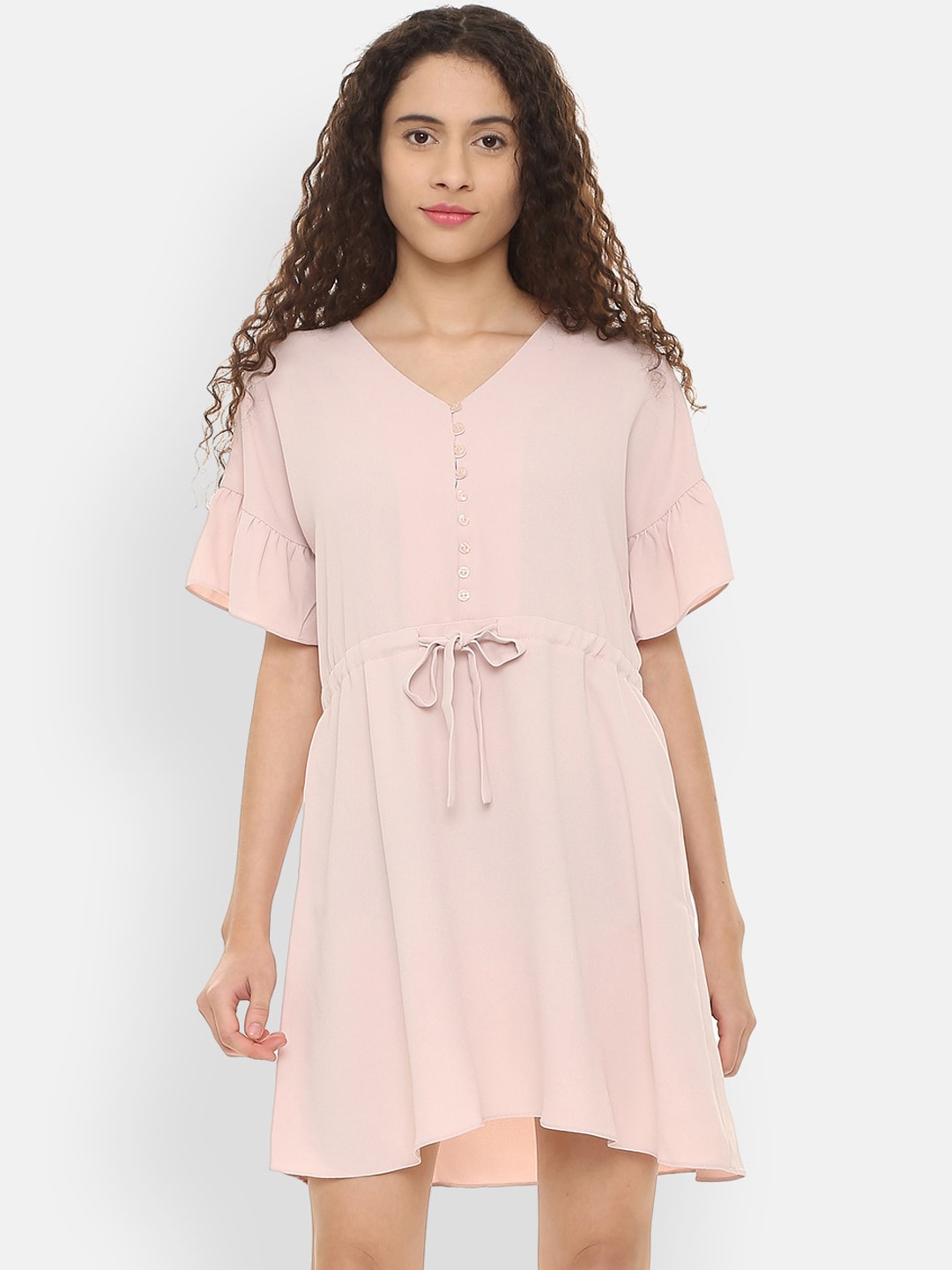 

Allen Solly Woman Pink Solid Fit and Flare Dress