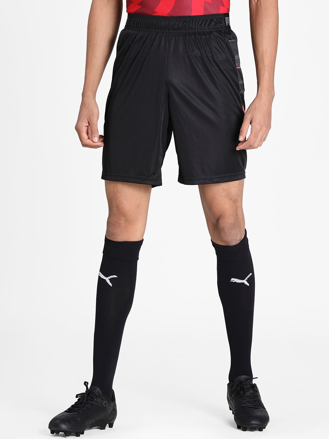 

Puma Men Black Solid Regular Fit ftblNXT dryCELL Sports Shorts