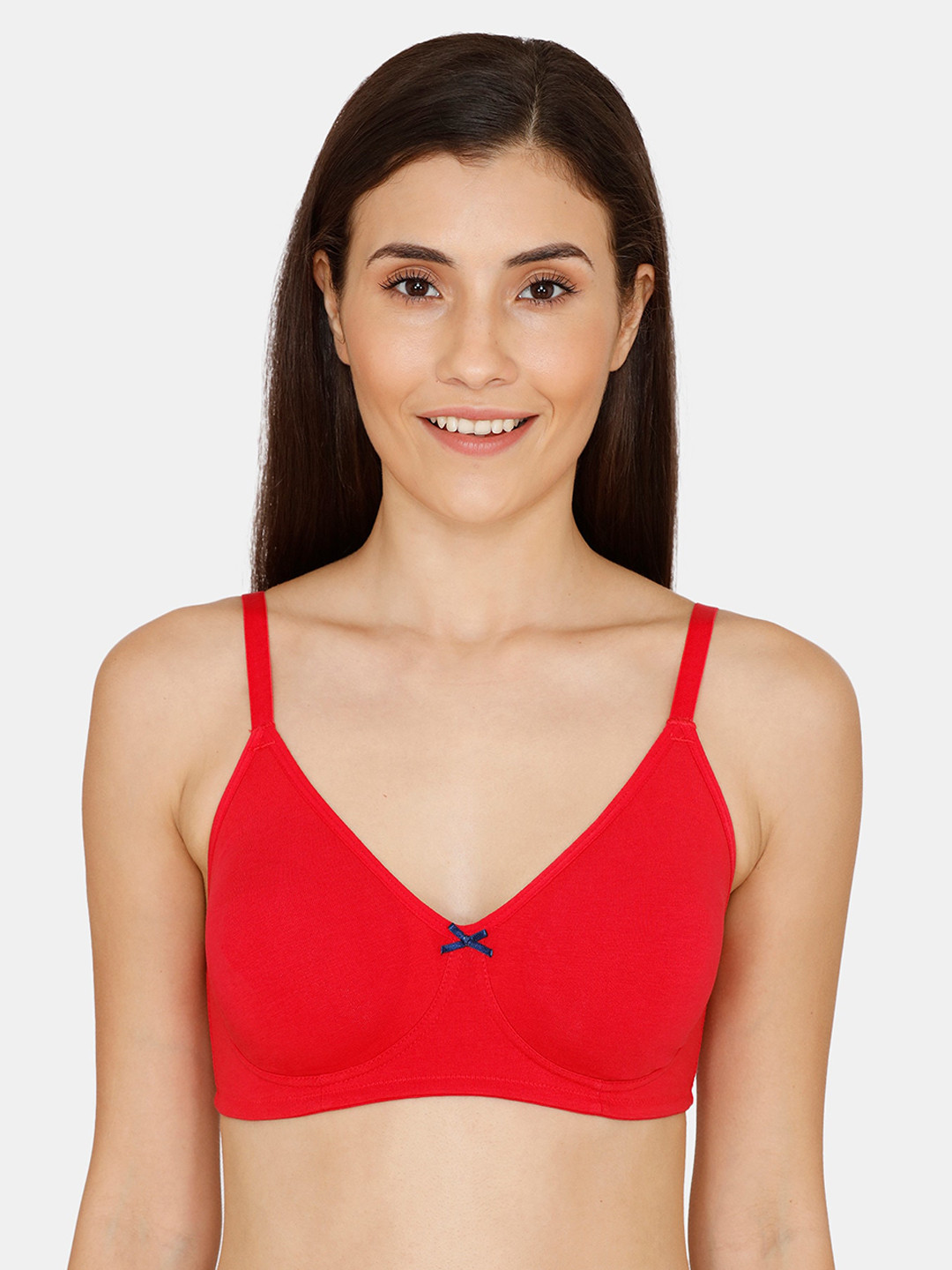 

Zivame Red T-shirt Bra - Half Coverage