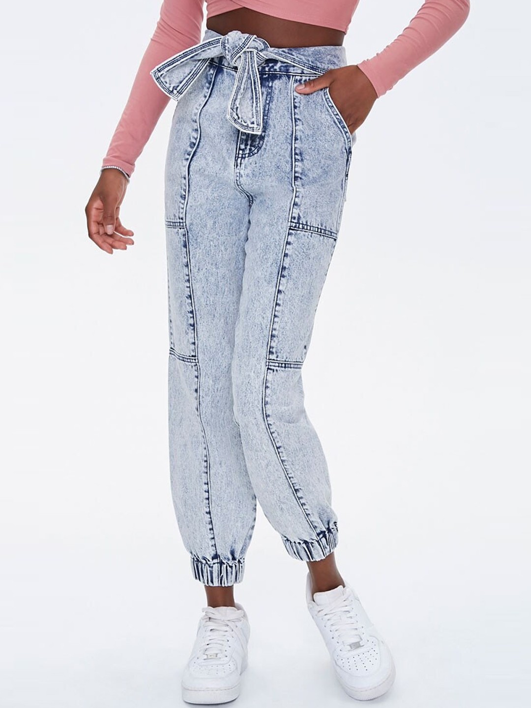 

FOREVER 21 Women Blue Regular Fit Jeans