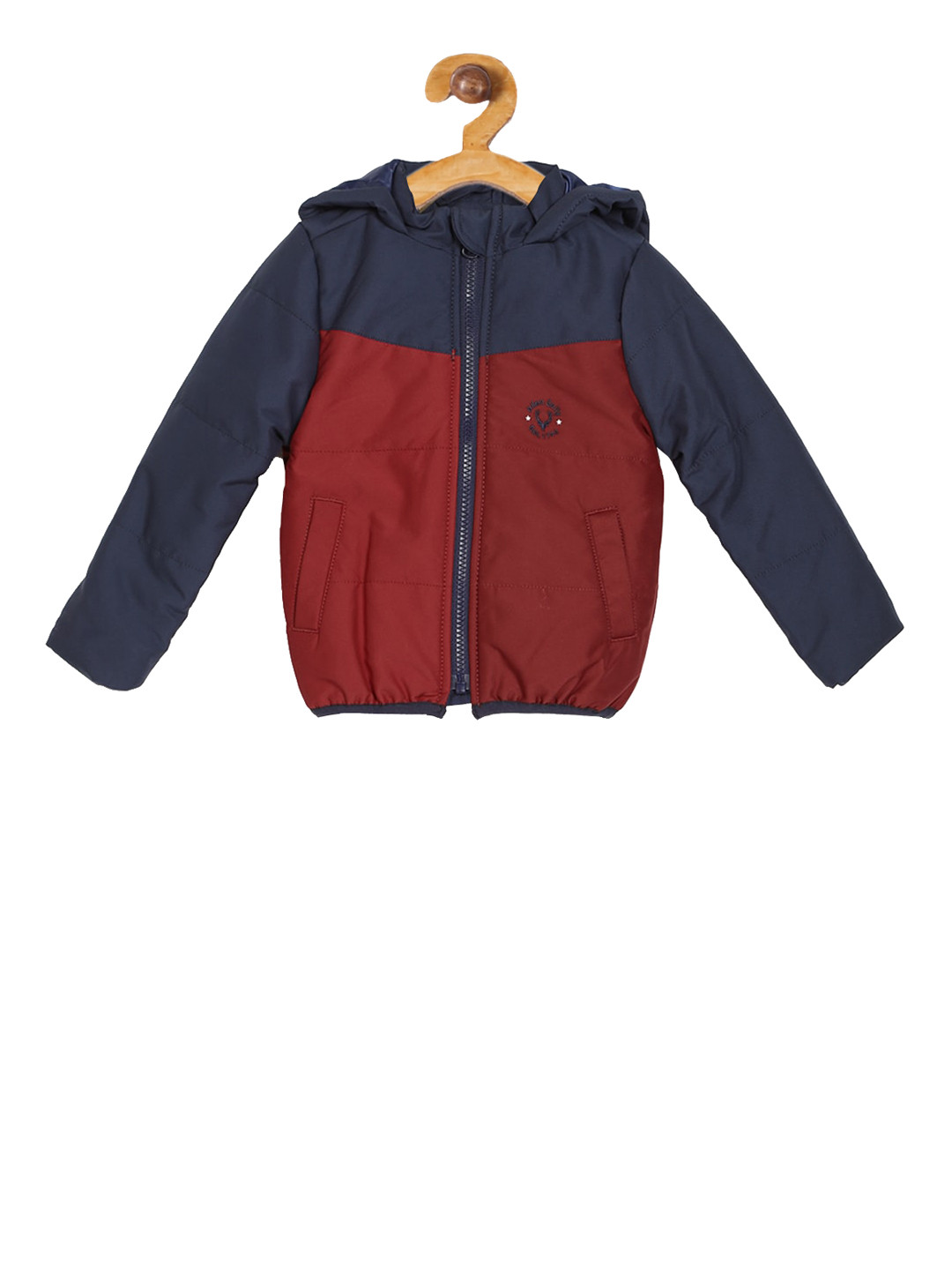 

Allen Solly Junior Boys Maroon Colourblocked Padded Jacket