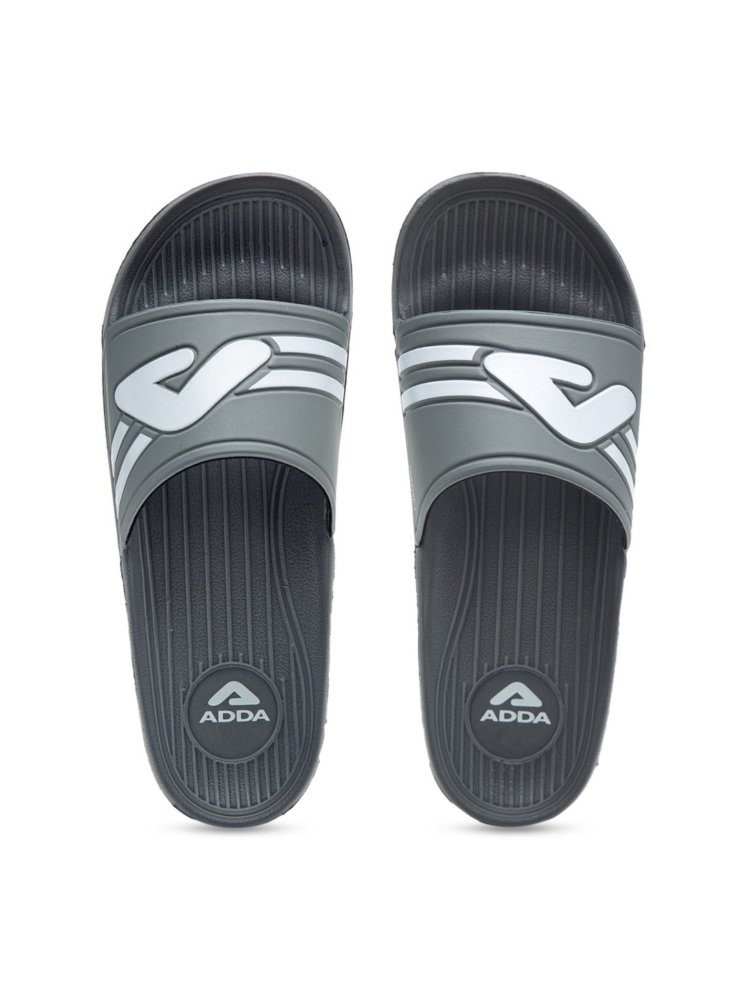 

Adda Men Grey Printed Sliders