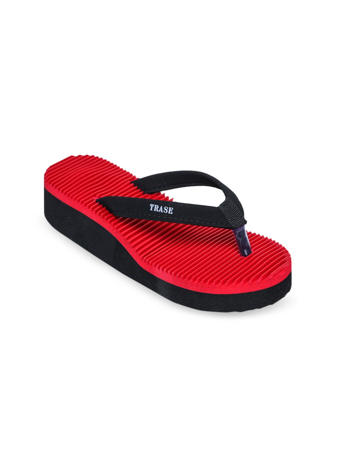 

TRASE Women Red & Black Solid Heels