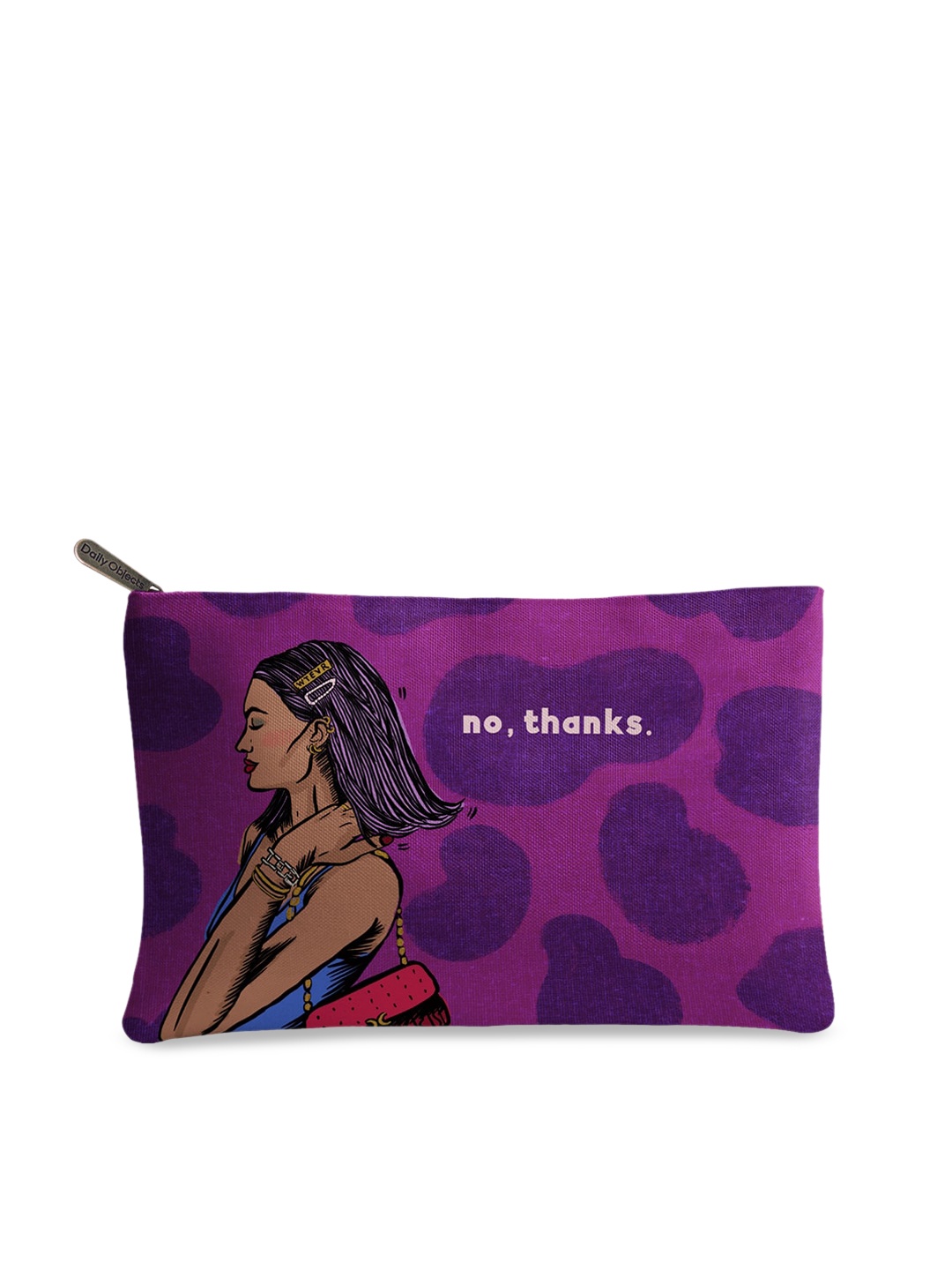 

DailyObjects Purple & Brown Printed Clutch