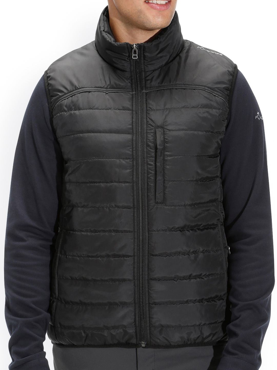 

FOUGANZA By Decathlon Men Black Solid Insulator Padded Horse Riding Gilet Jacket