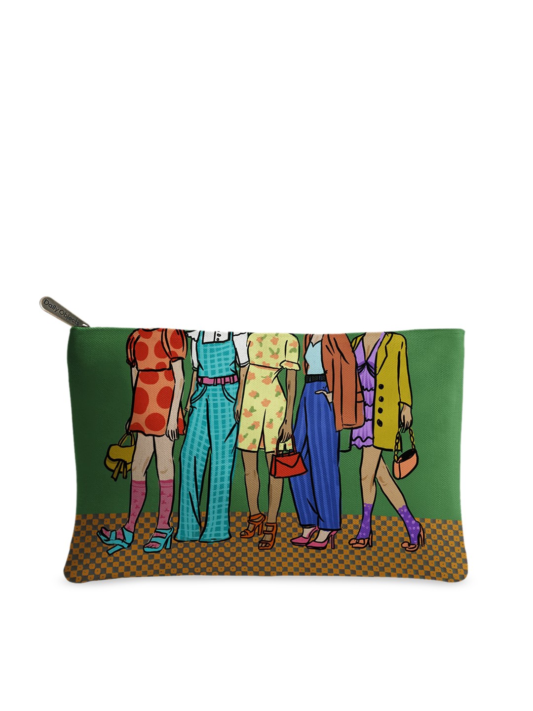 

DailyObjects Women Green & Brown Printed Stash Pouch