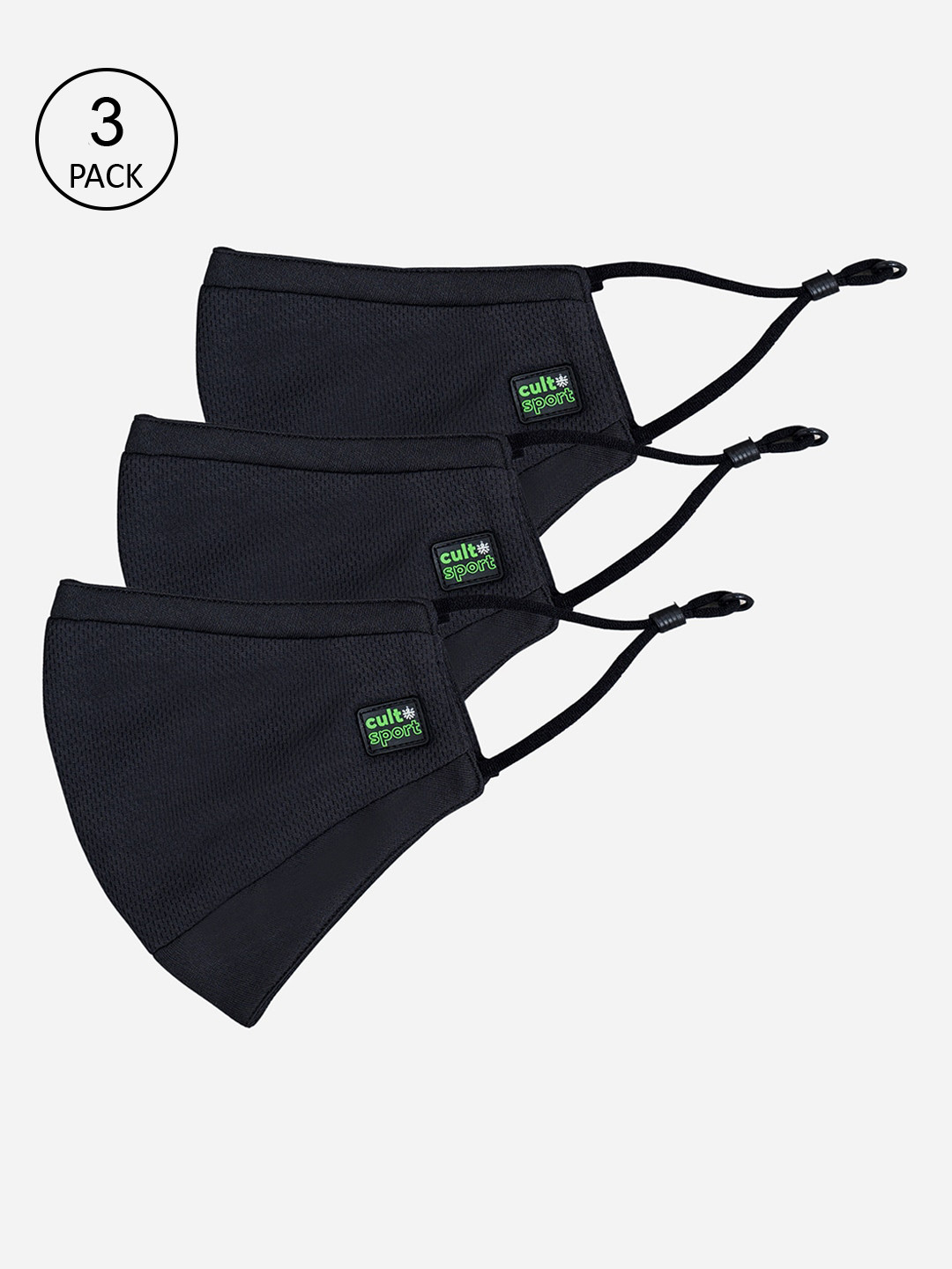 

Cultsport Unisex 3 Pcs 7-Ply Navy Blue Viro-Shield Face Masks