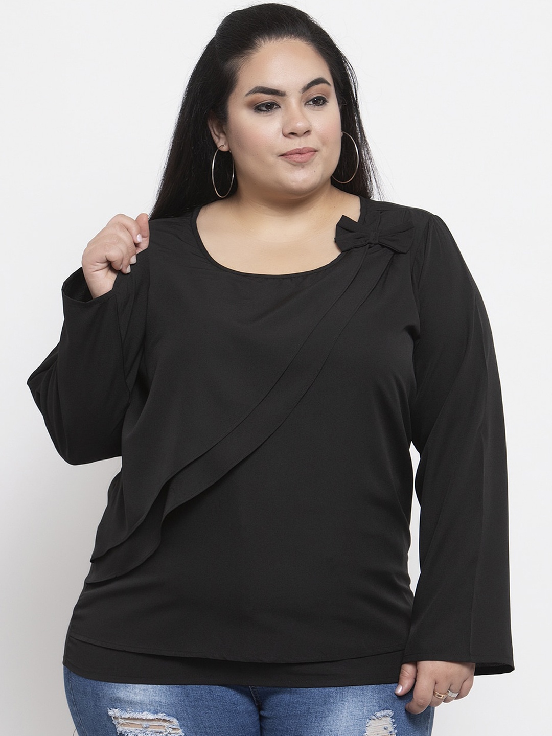 

Flambeur Women Black Solid Top