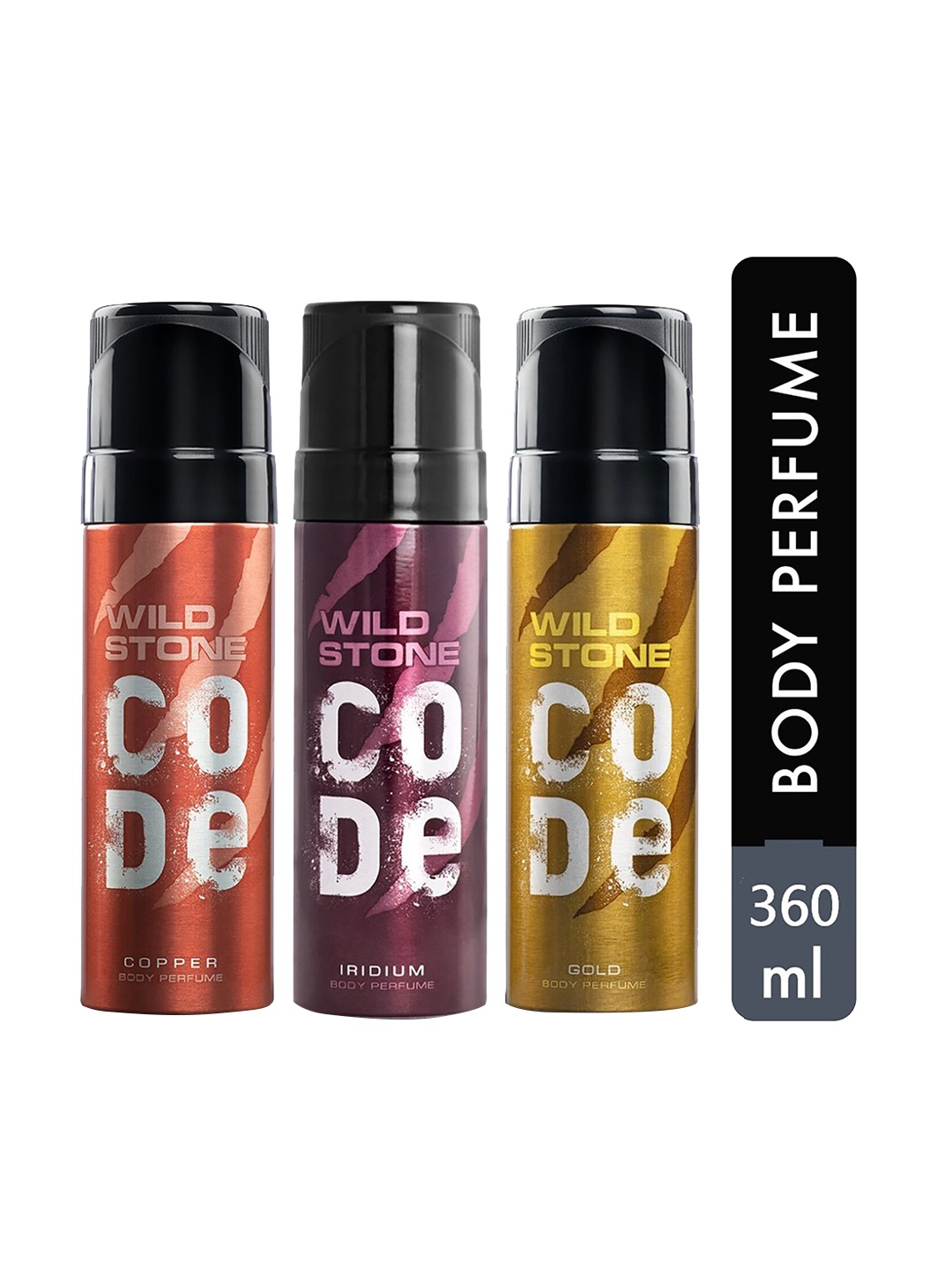 Wild Stone Men Pack of 3 Body Spray 360ml, Red