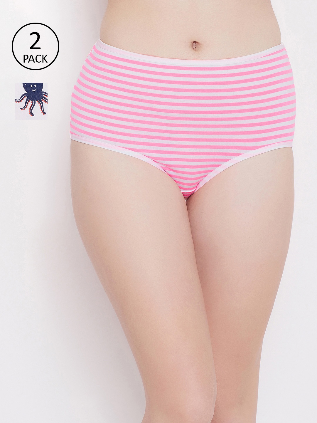 

Clovia Women Pack of 2 Assorted Sustainable Hipster Briefs COMPNC856M