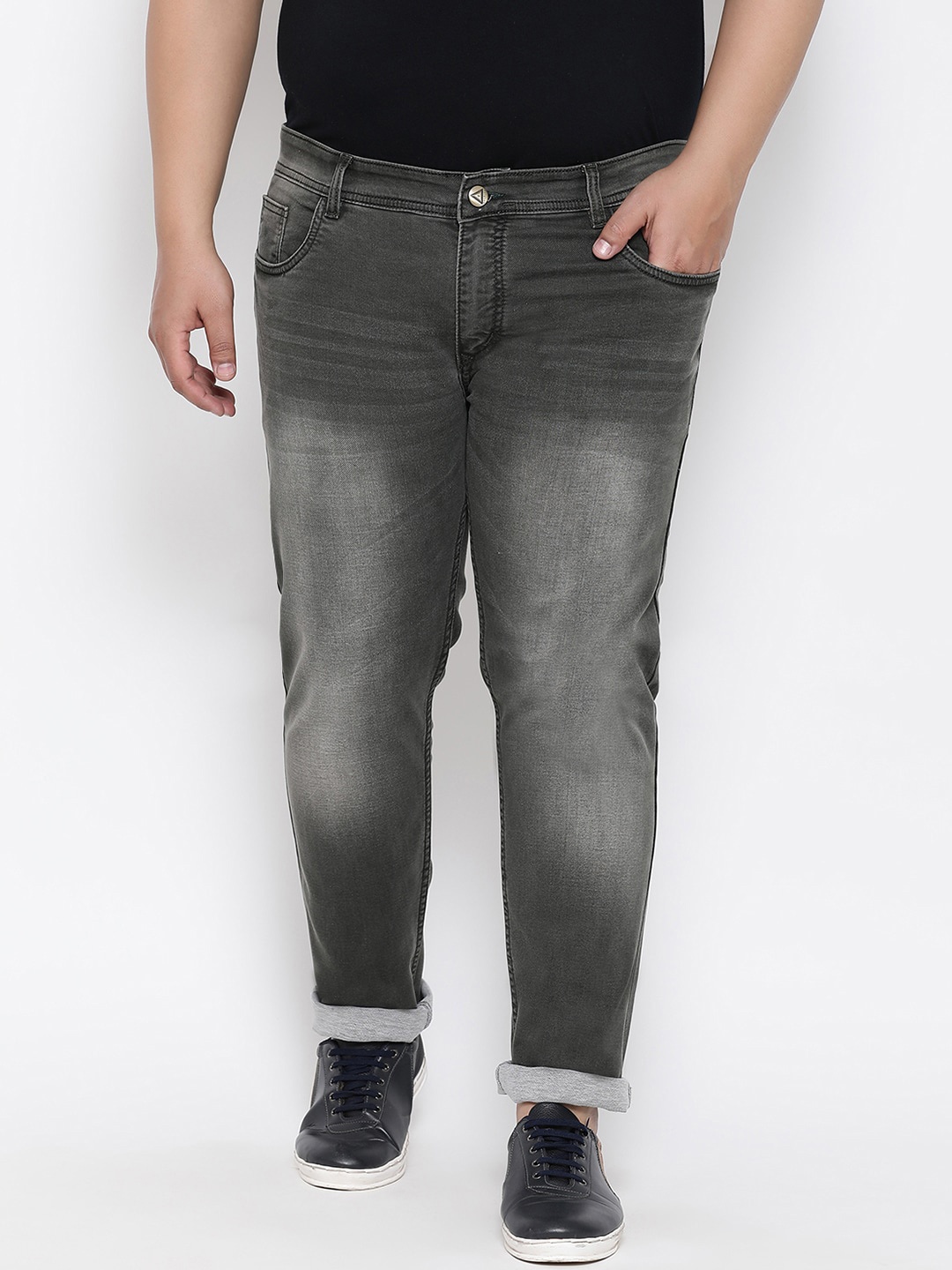 

FEVER Men Grey Slim Fit Mid-Rise Clean Look Stretchable Jeans