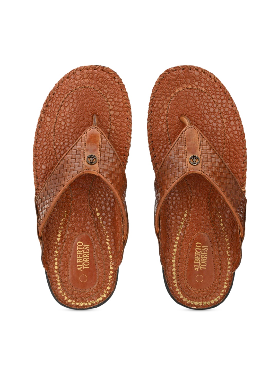 

Alberto Torresi Men Tan Brown Comfort Sandals