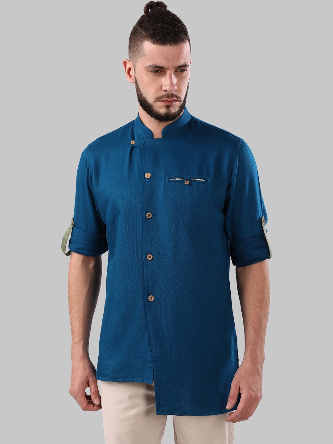 

Ethnix by Raymond Men White Embroidered Pathani Kurta