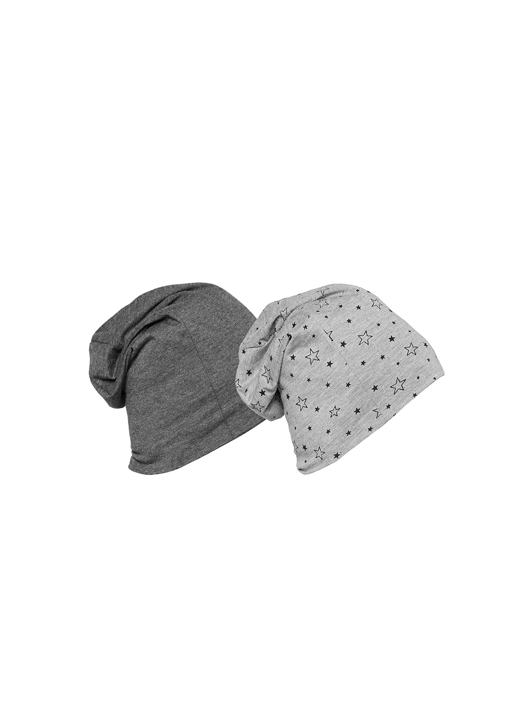 

MACK JONNEY Unisex Pack of 2 Beanies, Grey