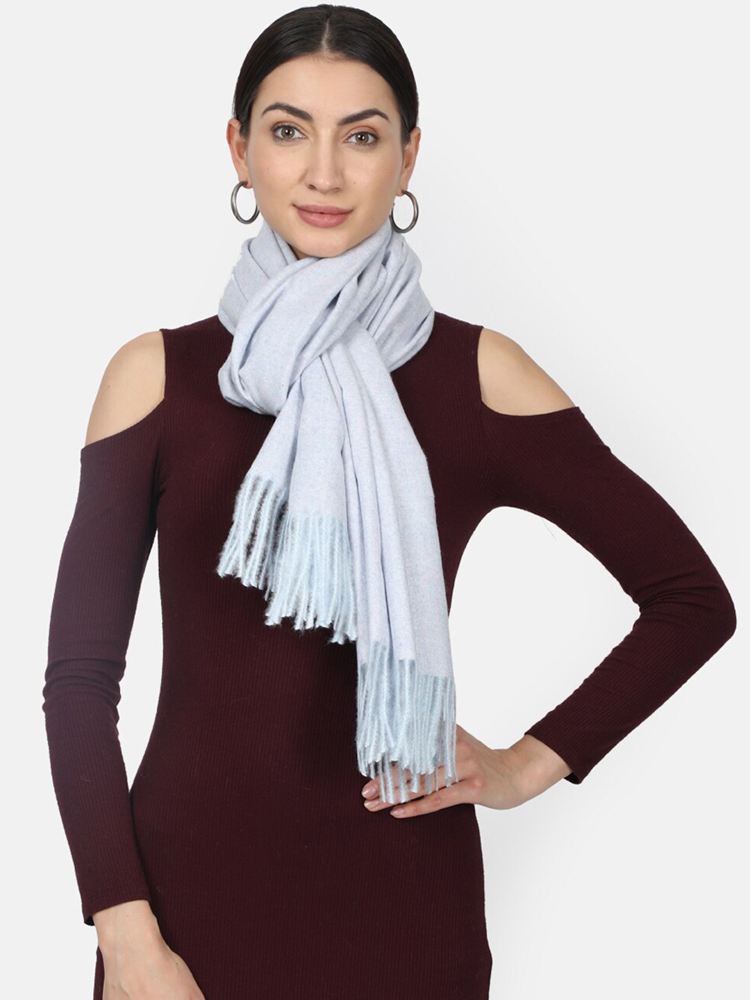 

Monte Carlo Women White Solid Stole