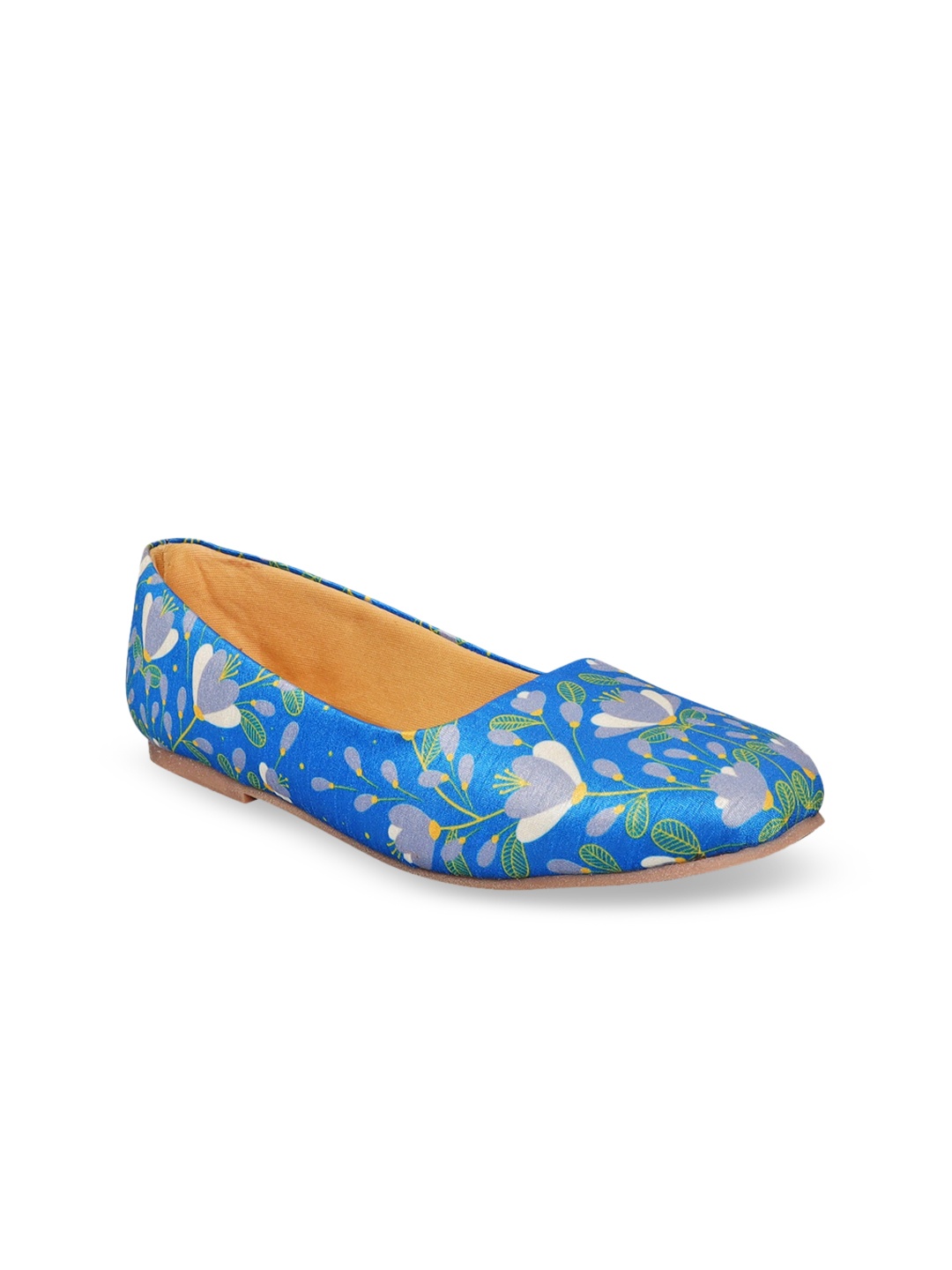 

Kanvas Women Blue Printed Fabric Ballerinas