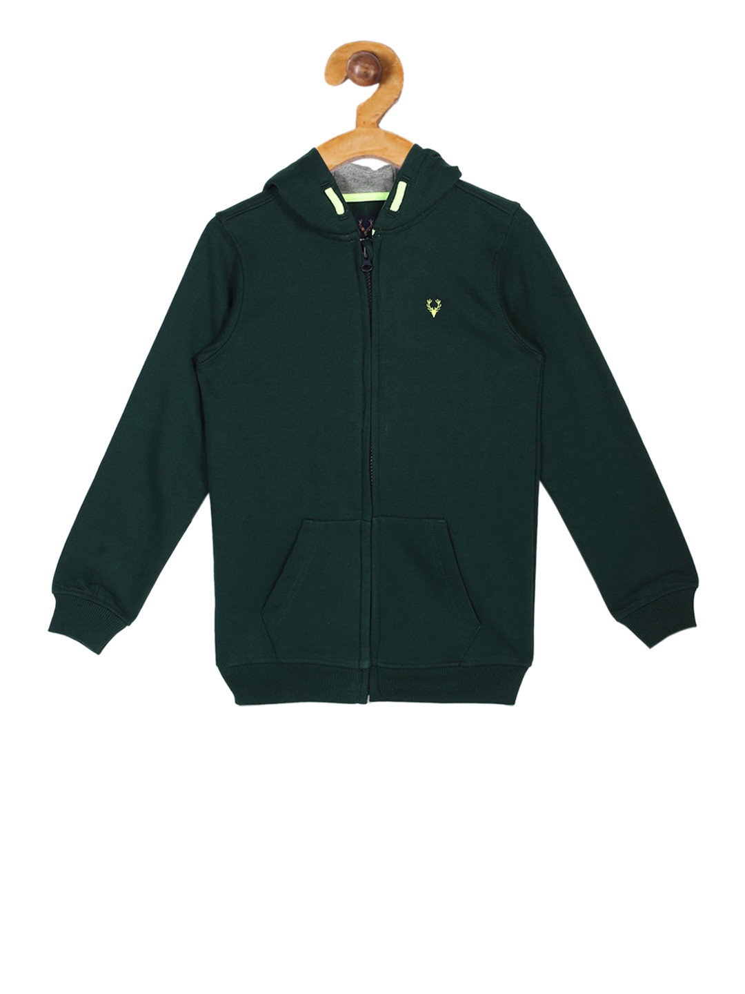 

Allen Solly Junior Boys Green Solid Sweatshirt