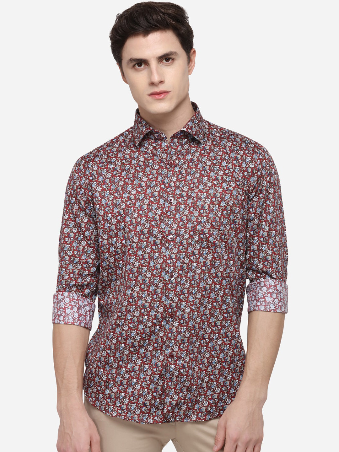 

METAL Men Multicoloured Tailored Fit Printed Casual Shirt, Multi