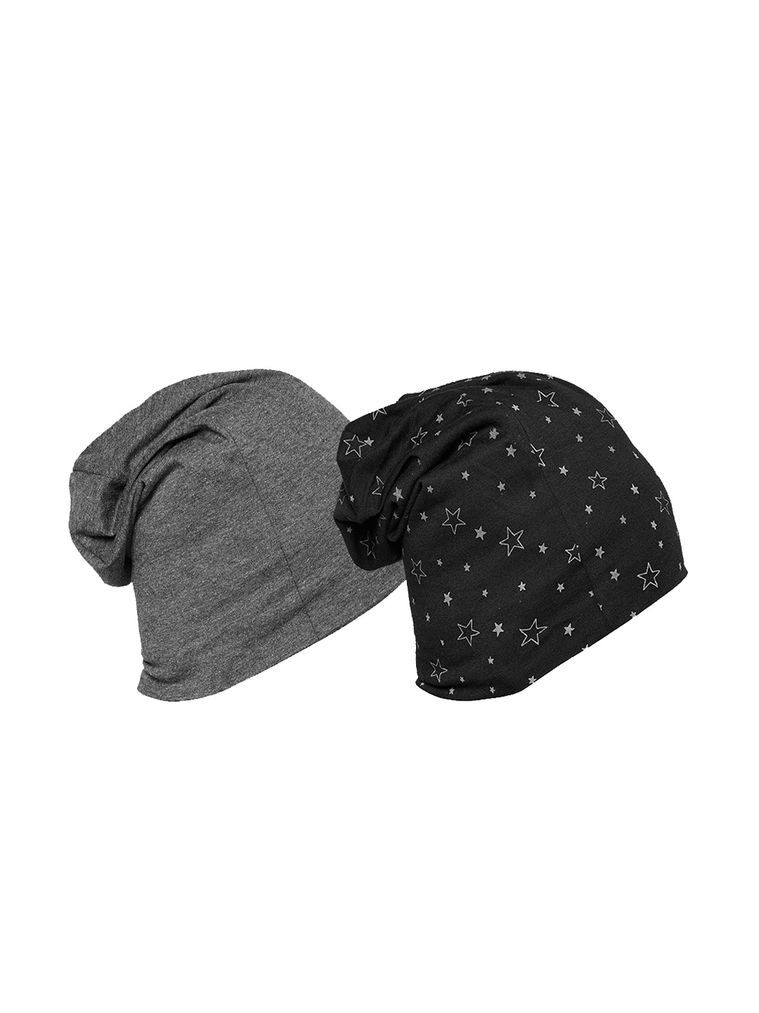 

MACK JONNEY Unisex Pack of 2 Beanies, Black