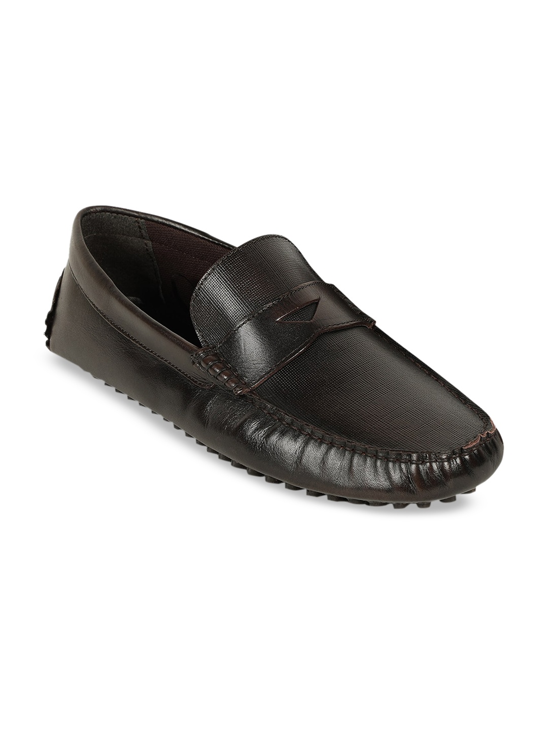 

Red Tape Men Brown Solid Leather Formal Loafers