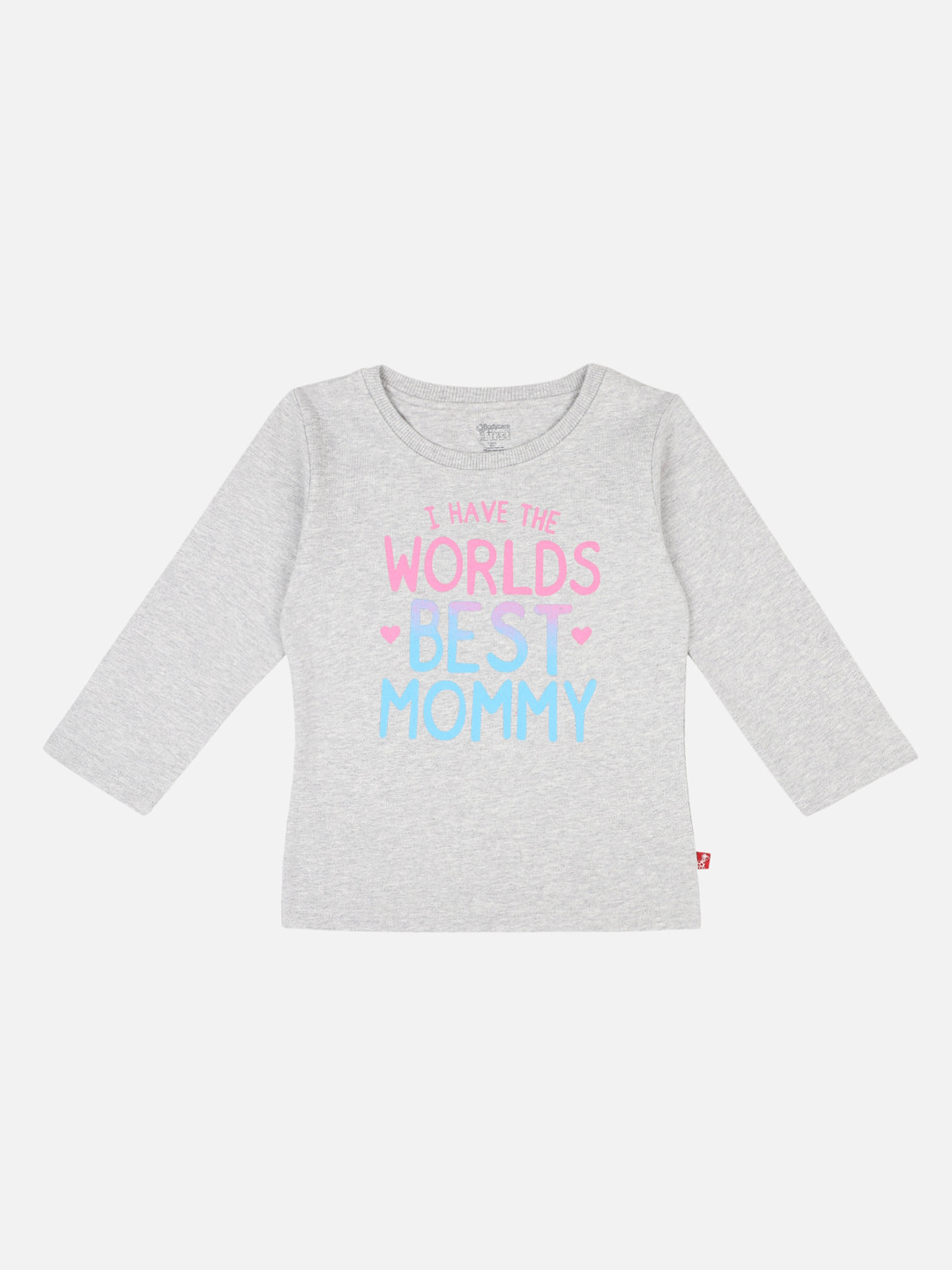 

Bodycare First Girls Grey Printed Round Neck T-shirt