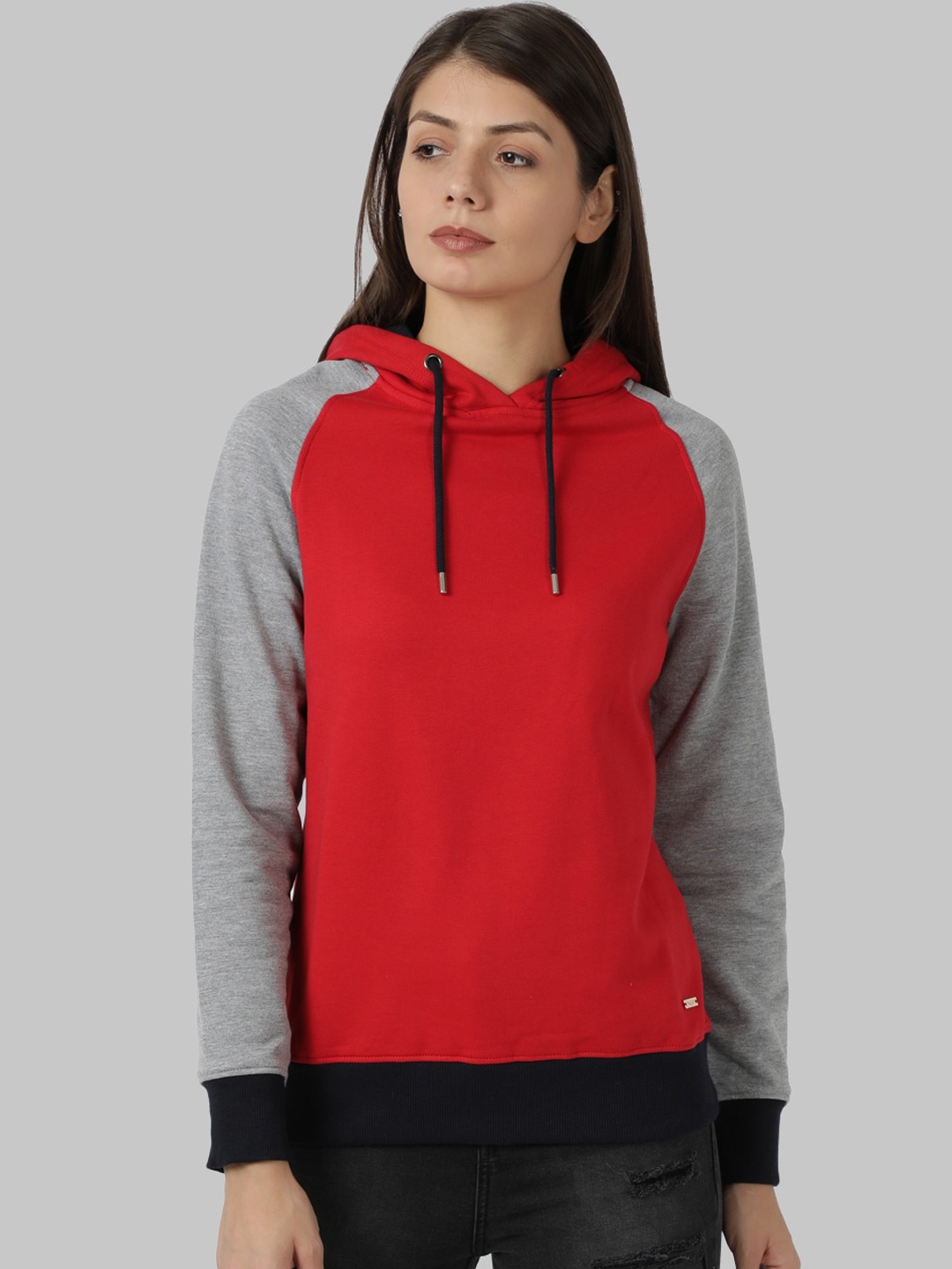 

Park Avenue Woman Women Red Colourblocked Sweatshirt