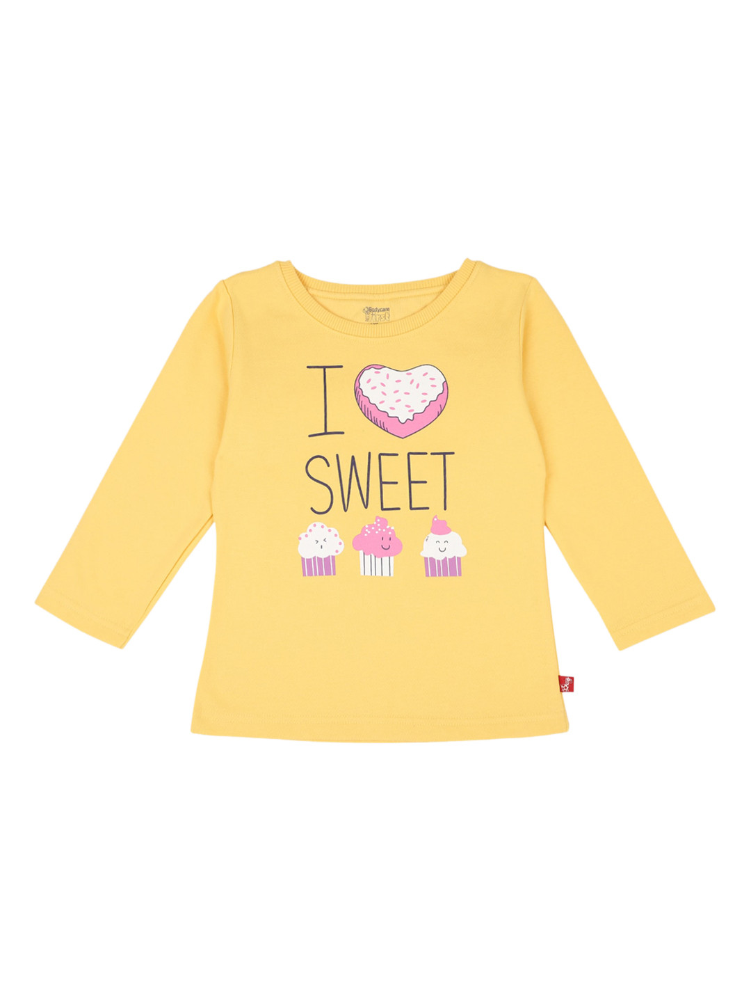 

Bodycare First Girls Yellow Printed Round Neck T-shirt