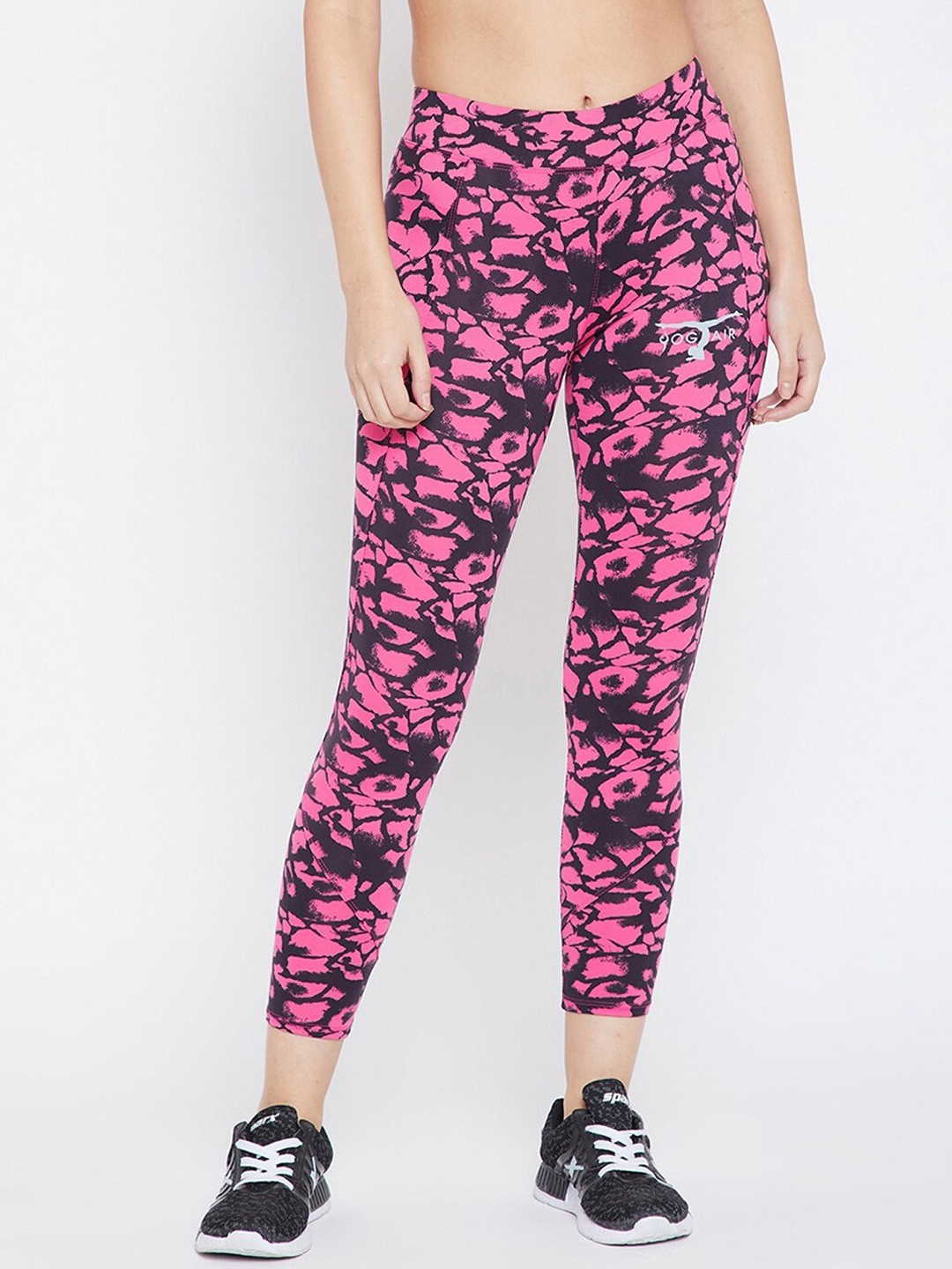 

YOGAIR Women Pink & Black Printed Tights