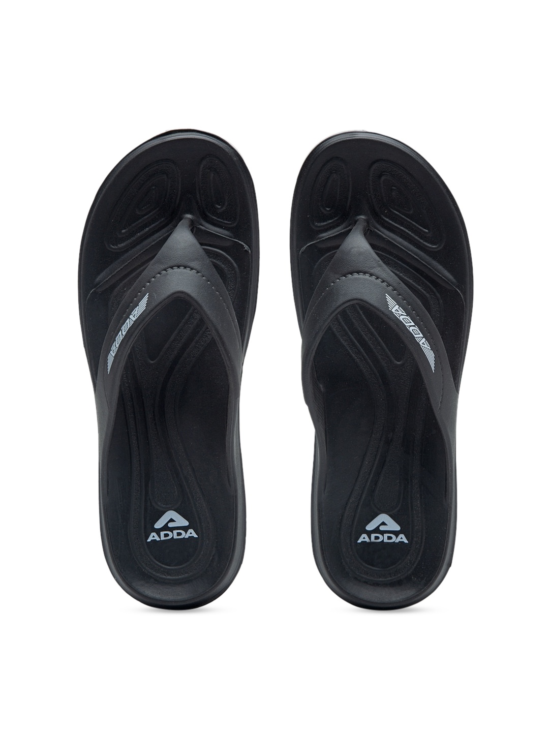 

Adda Men Black Solid Thong Flip-Flops