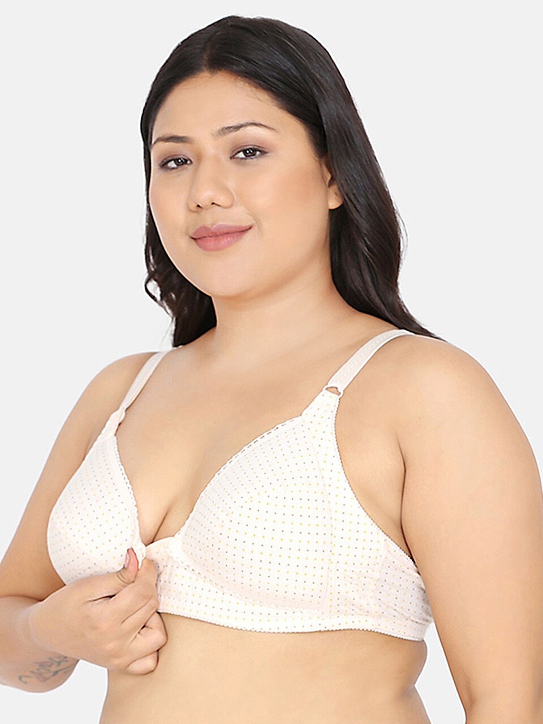 

MAMMA PRESTO Beige Printed Non-Wired Non Padded Maternity Nursing Bra MPF-23 BEIGE-C20
