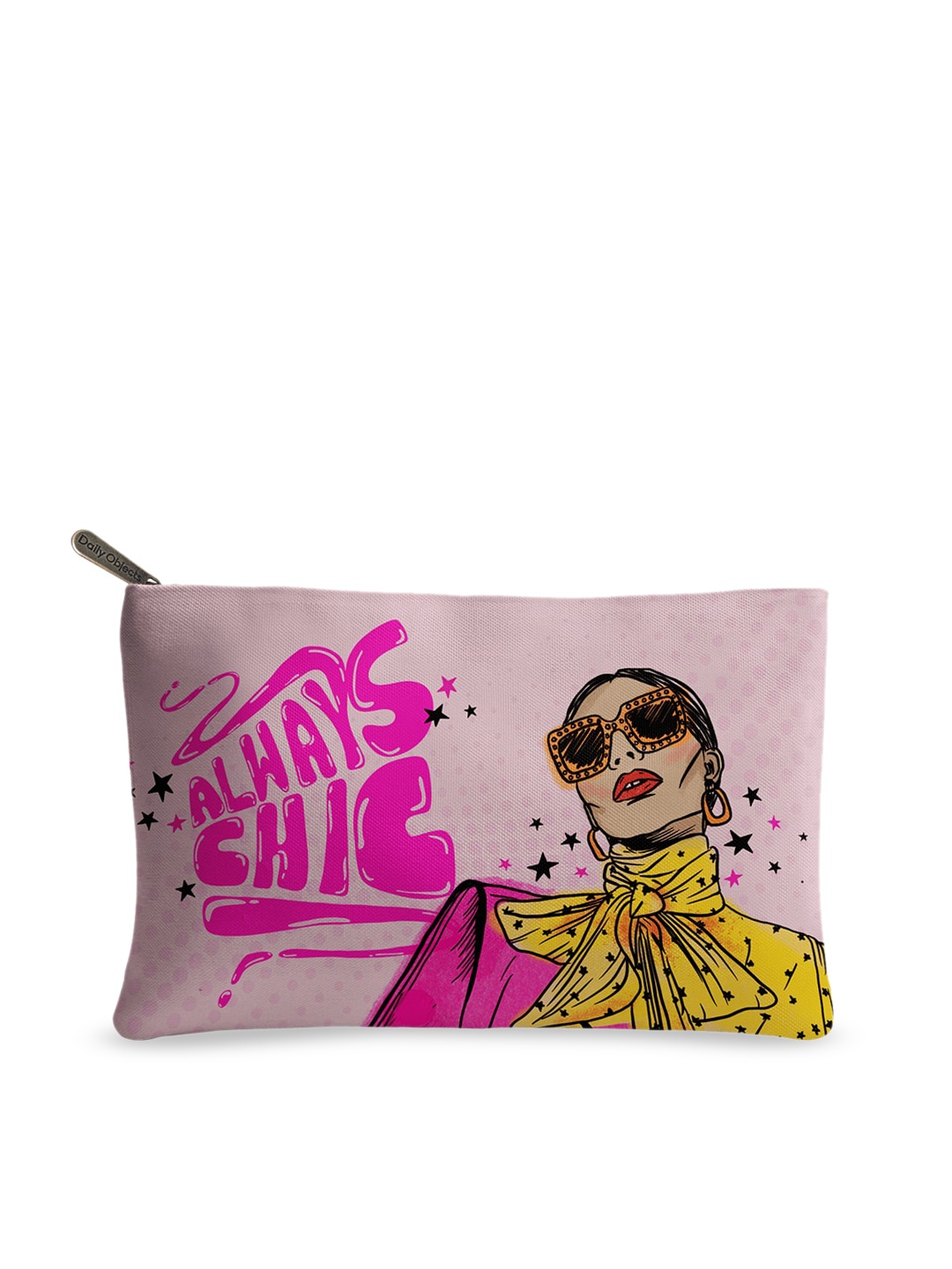 

DailyObjects Pink & Yellow Printed Purse Clutch