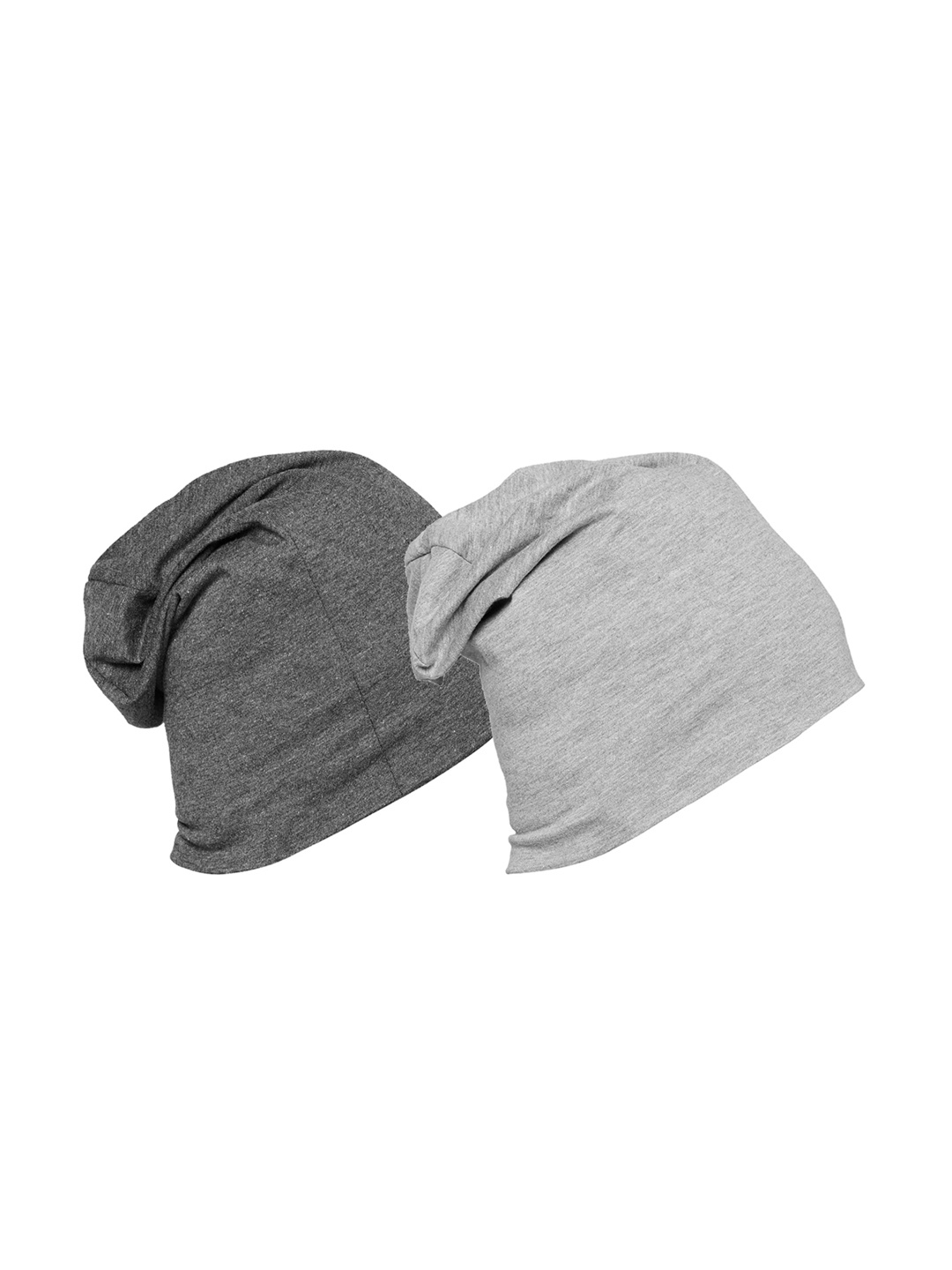 

MACK JONNEY Unisex Grey Melange Solid Beanie