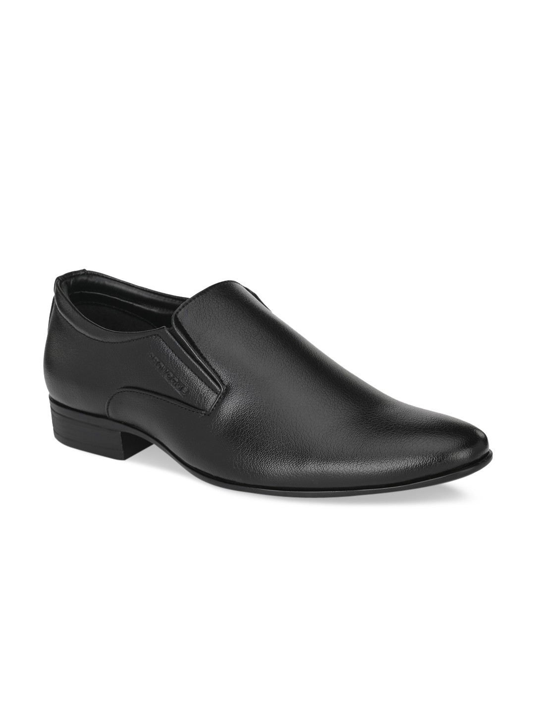 

Provogue Men Black Solid Formal Slip-On Derbys