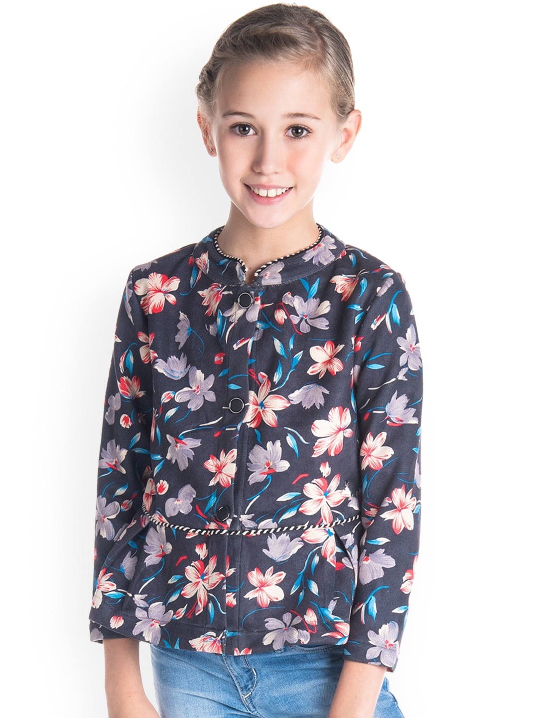 

Cherry Crumble Girls Multicoloured Printed Coat, Multi