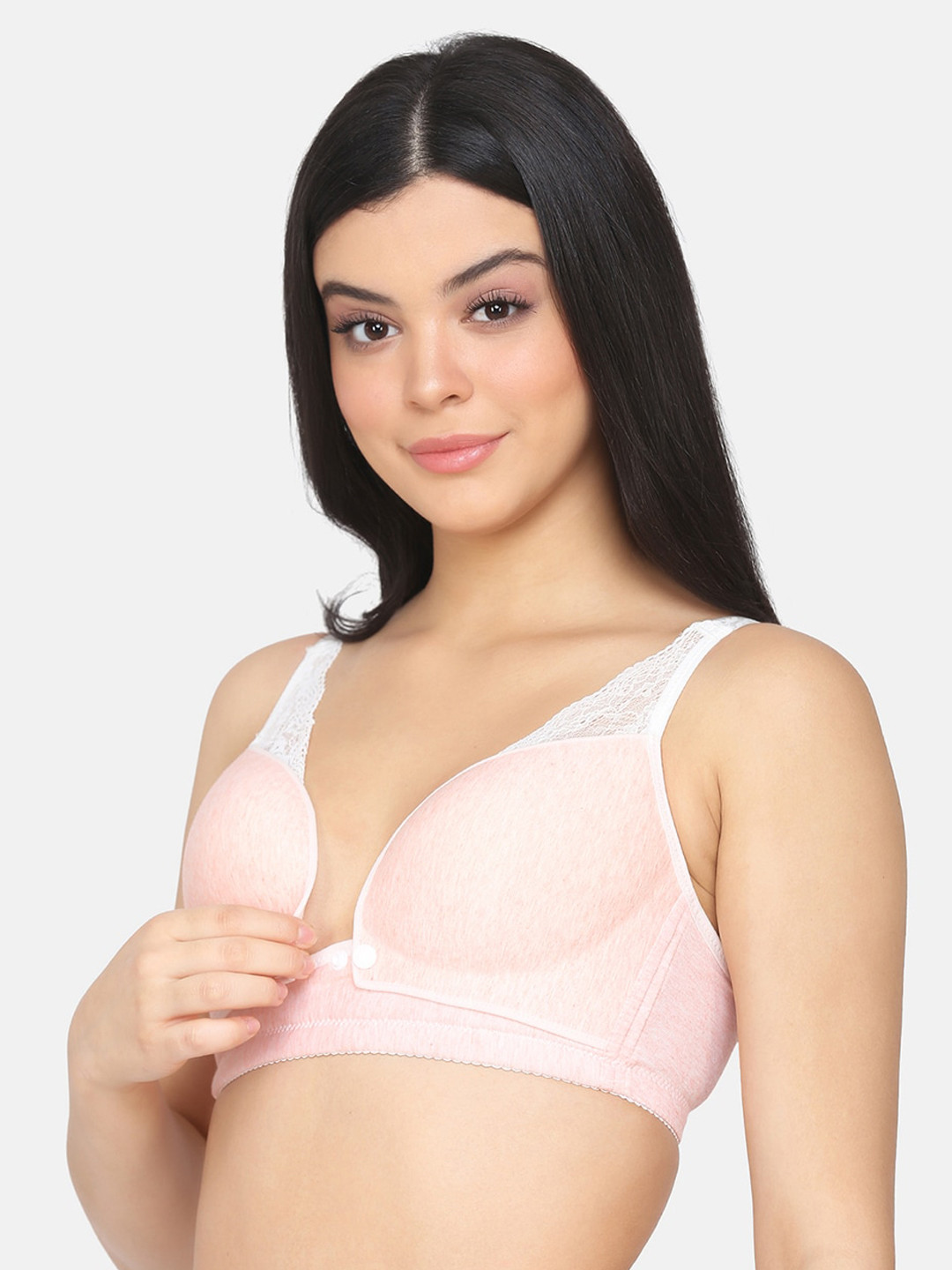 

MAMMA PRESTO Pink Solid Non-Wired Lightly Padded Maternity Nursing Bra MPF-30 PINK-C20
