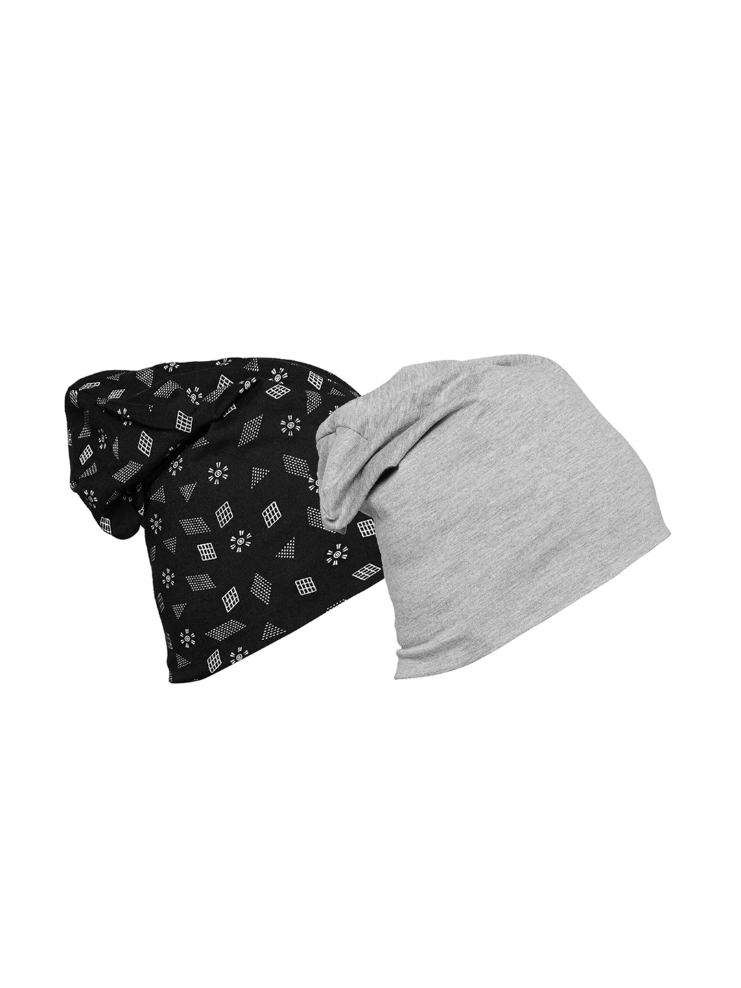 

MACK JONNEY Unisex Pack of 2 Beanies, Black
