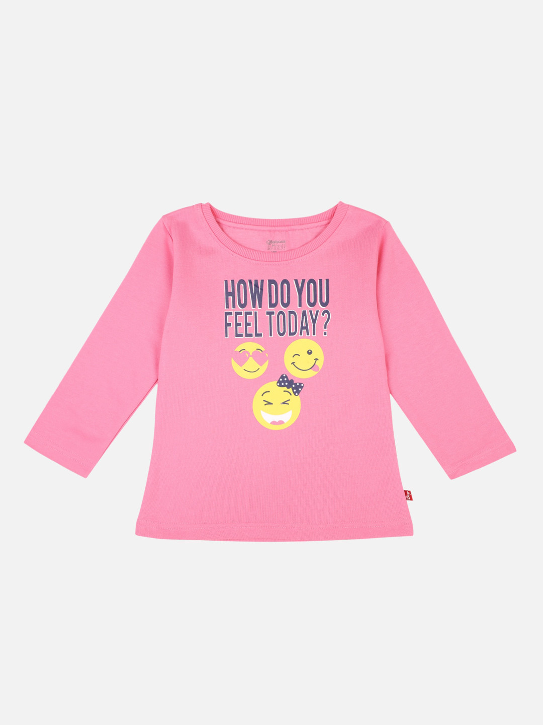 

Bodycare First Girls Pink Printed Round Neck T-shirt