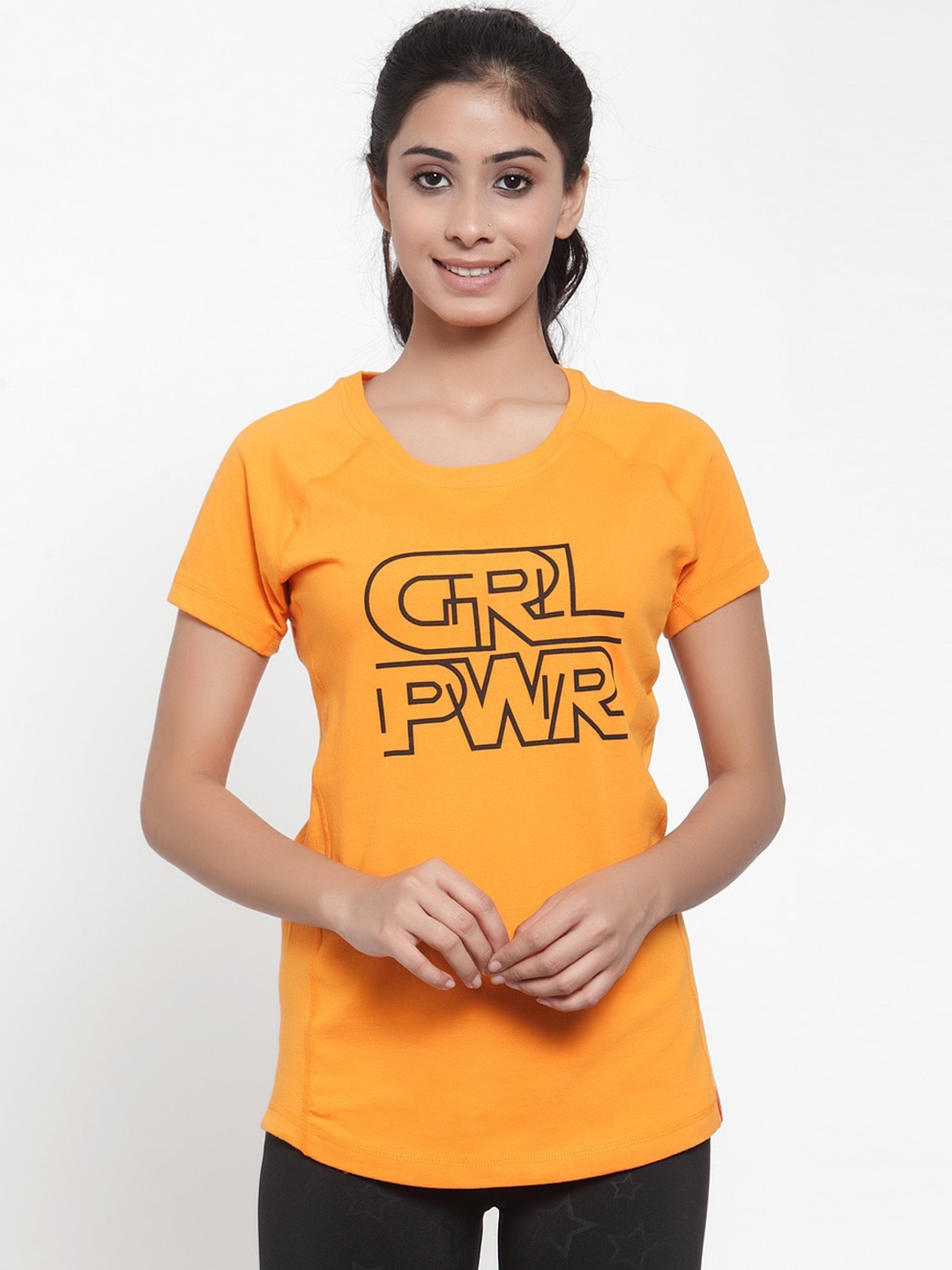 

Invincible Women Girl Power Tee, Mustard
