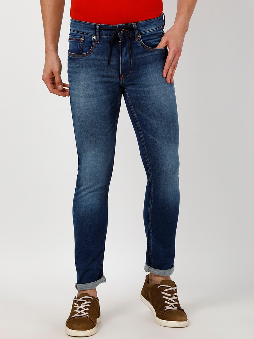 

Llak Jeans Men Blue Skinny Fit Mid-Rise Clean Look Stretchable Jeans