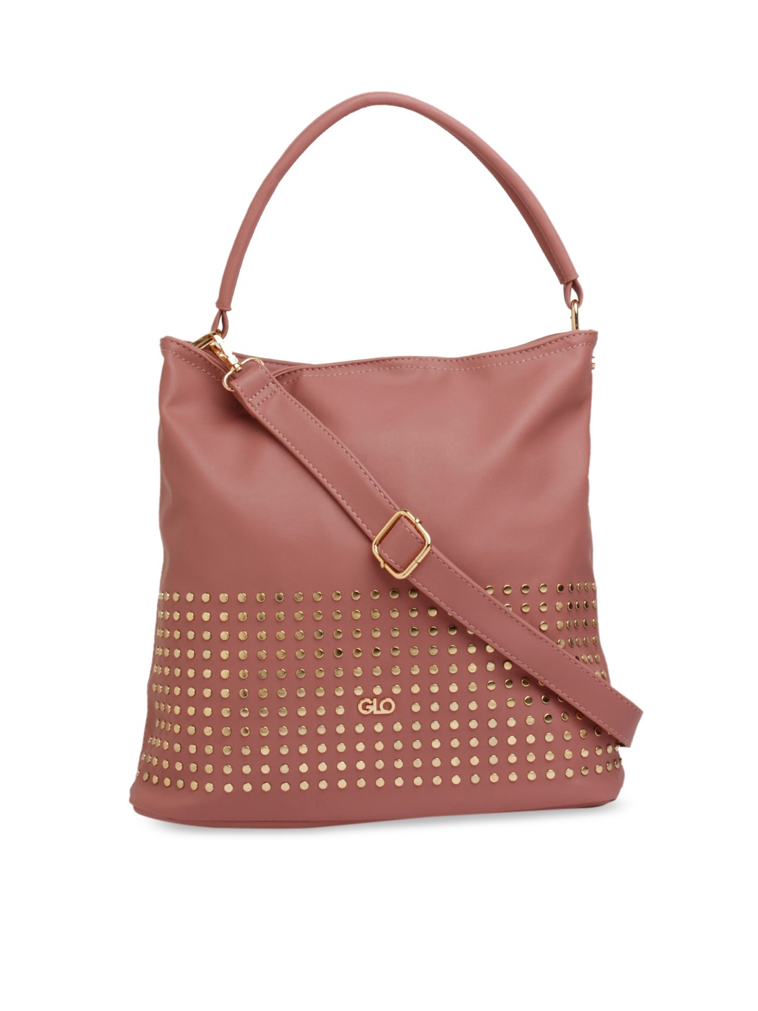 

Globus Taupe Embellished Hobo Bag