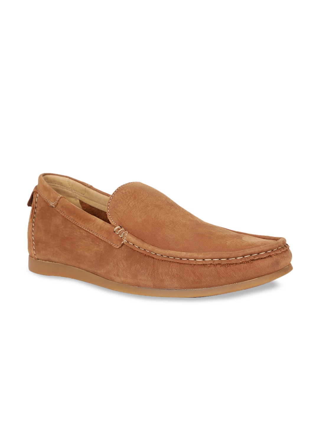 

Hush Puppies Men Tan Brown Leather Loafers